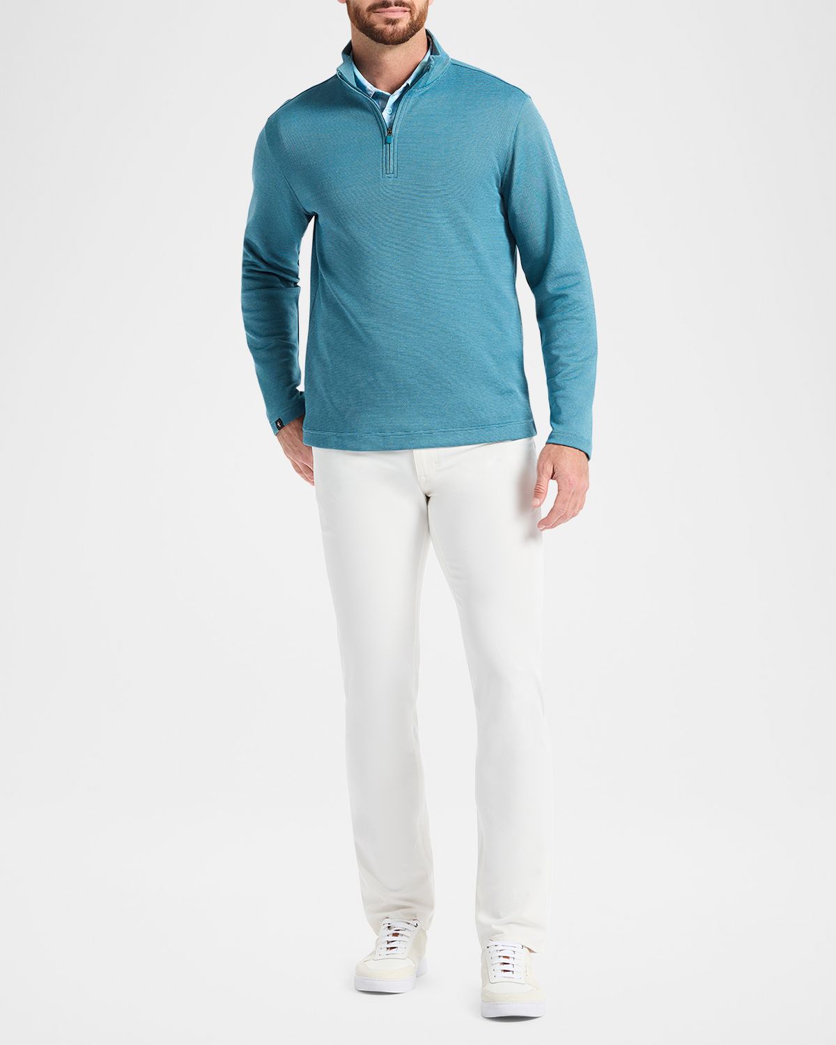 Robert Graham Men 's Troland Stripe Quarter-Zip Sweater