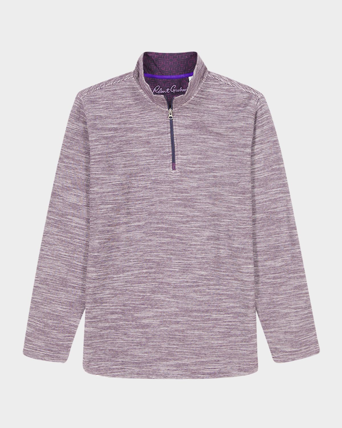 Robert Graham Men 's Heathered Knit Quarter-Zip Sweater