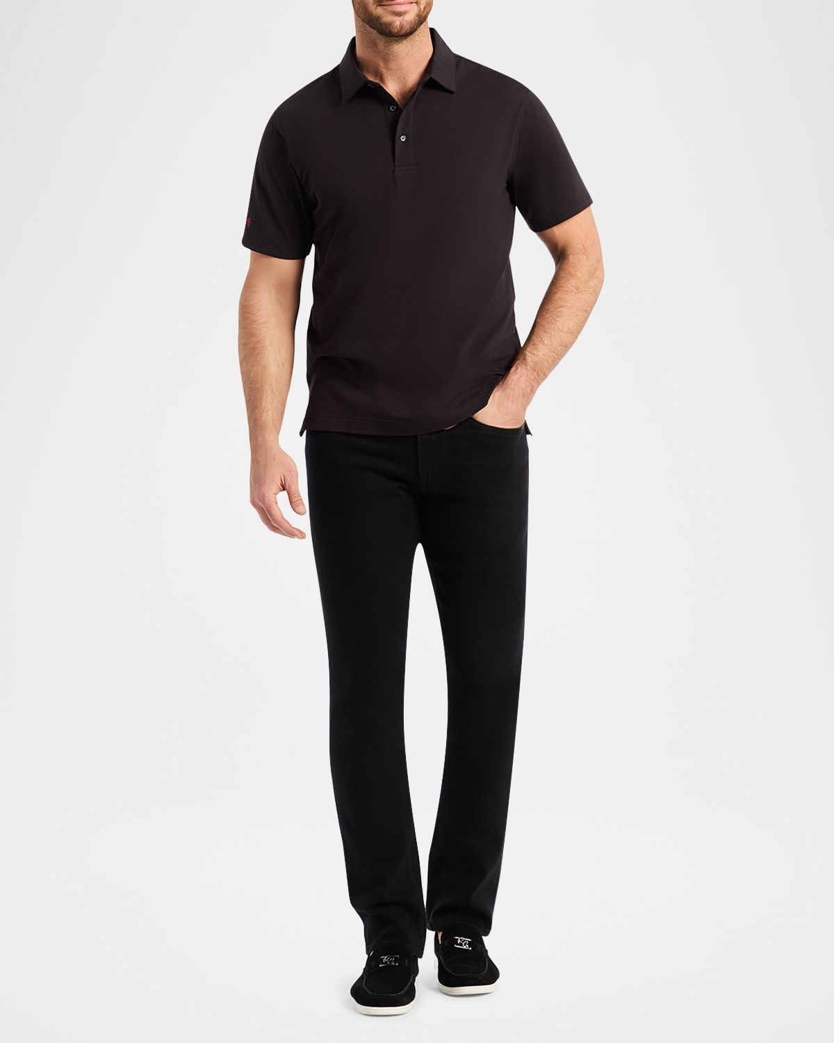 Robert Graham Men 's Furlan Stretch Knit Polo Shirt