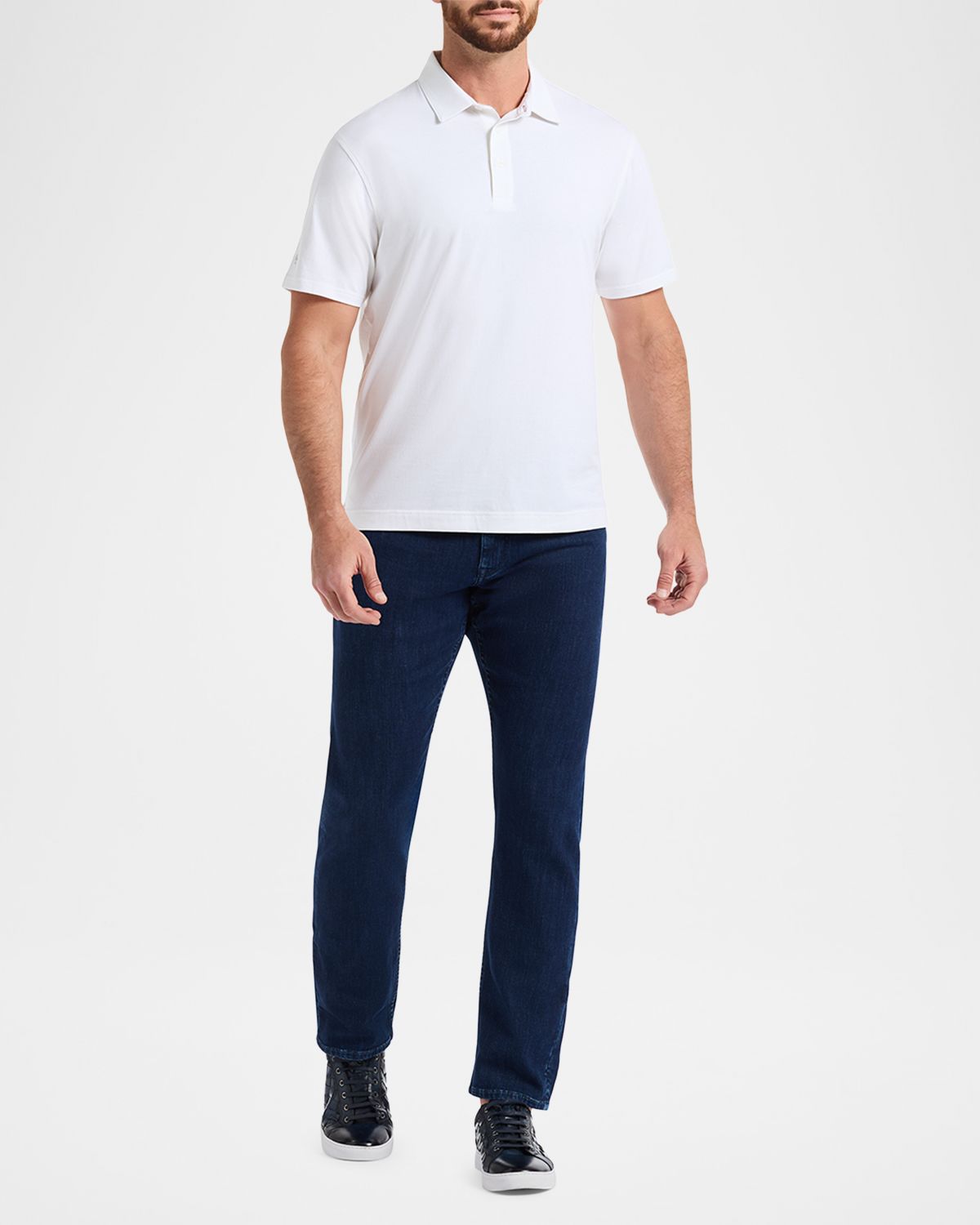 Robert Graham Men 's Furlan Stretch Knit Polo Shirt