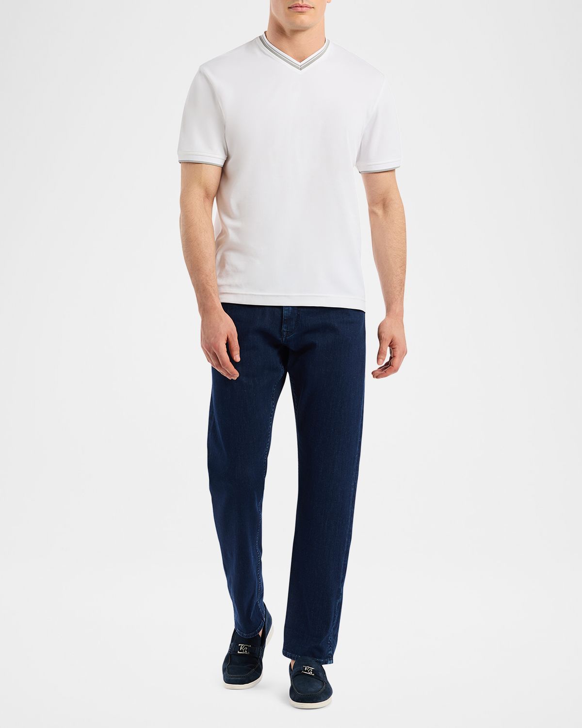 Robert Graham Men 's Holton V-Neck Knit T-Shirt