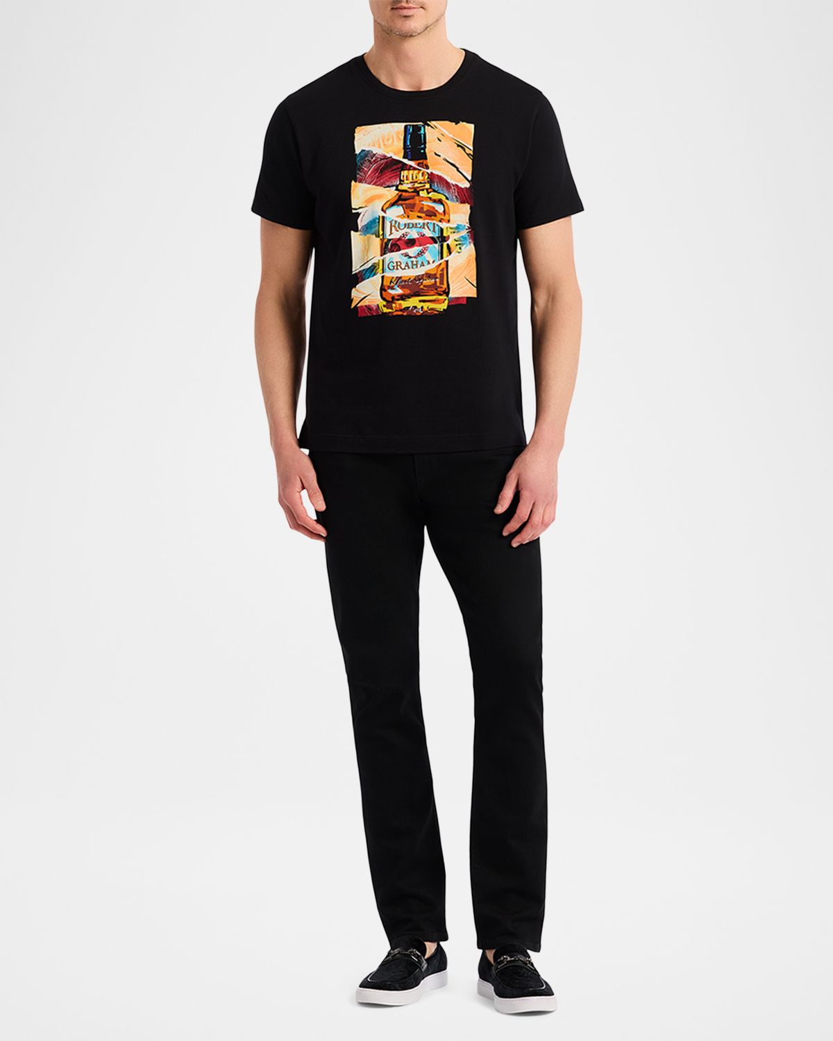 Robert Graham Men 's Whiskey Wisdom Graphic T-Shirt