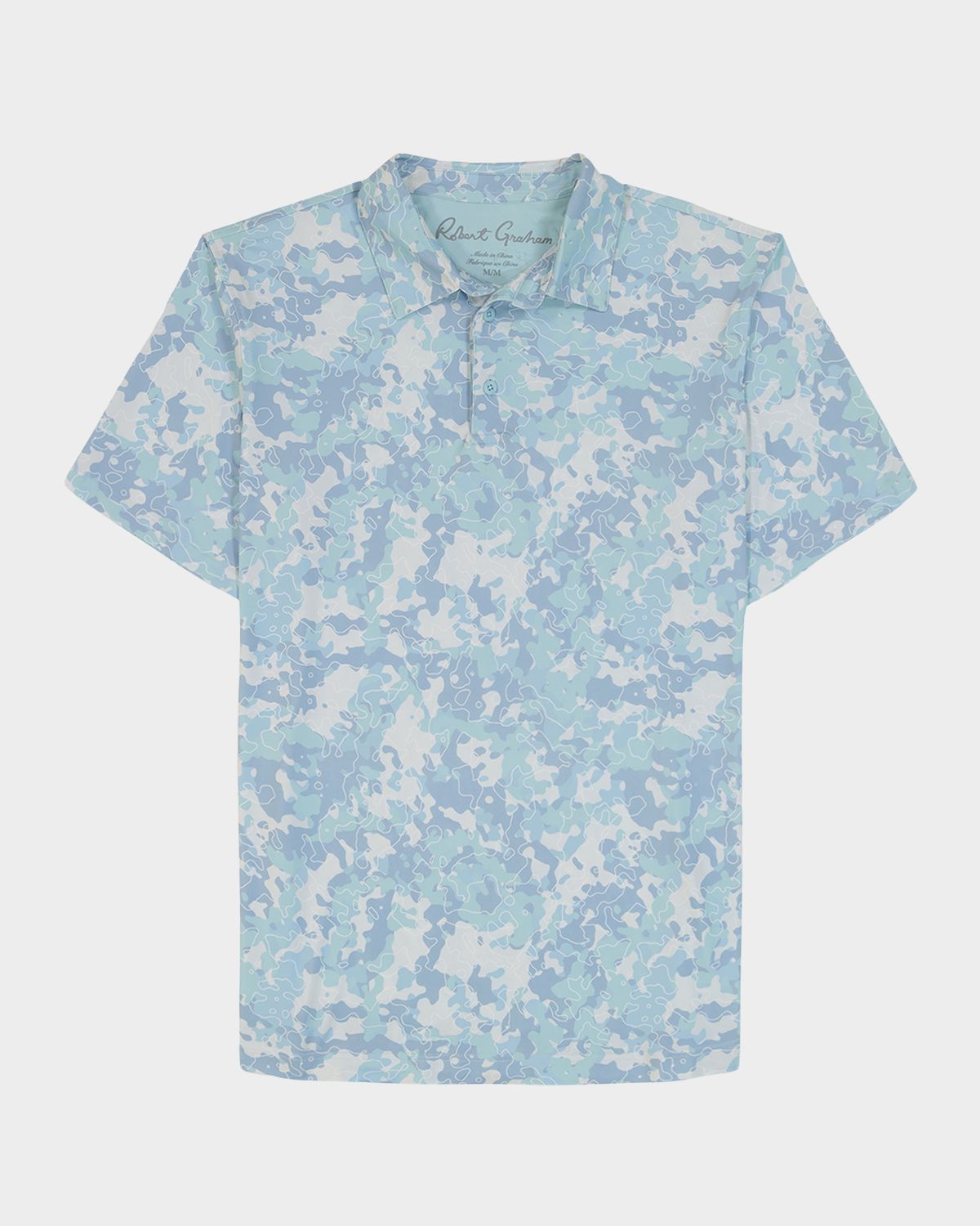Robert Graham Men 's Eldor Camouflage Stretch Knit Polo Shirt