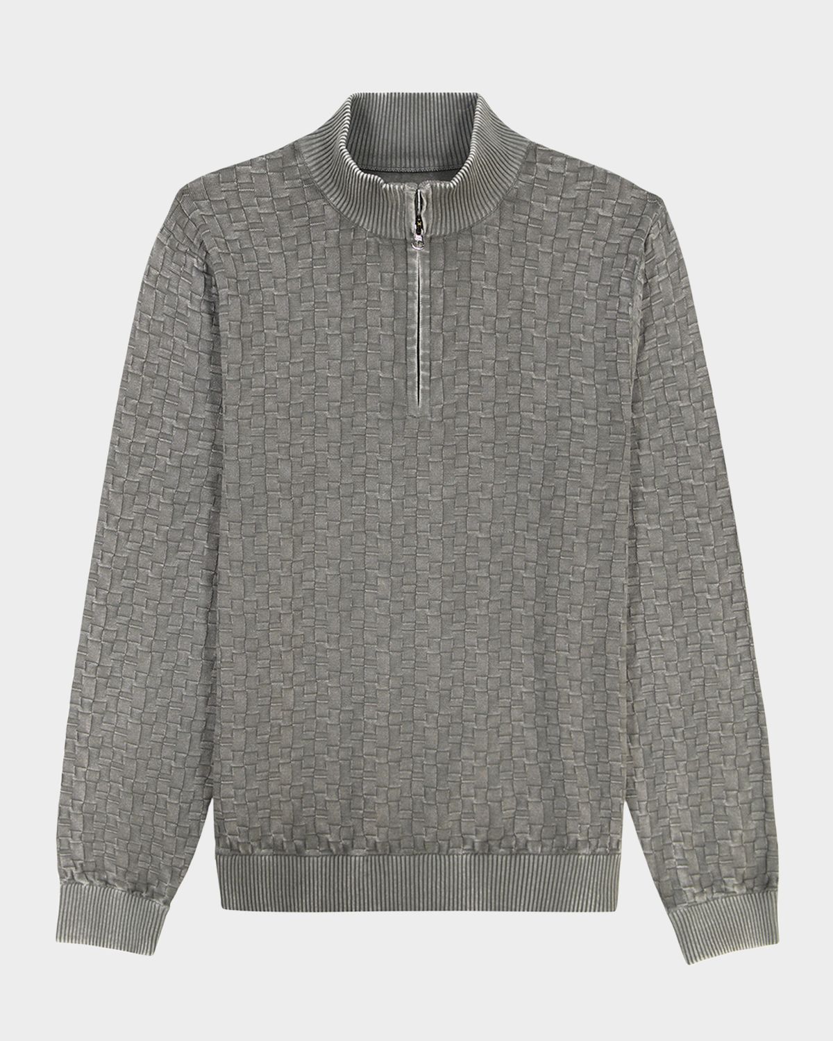 Robert Graham Men 's Aubin Jacquard Knit Quarter-Zip Sweater