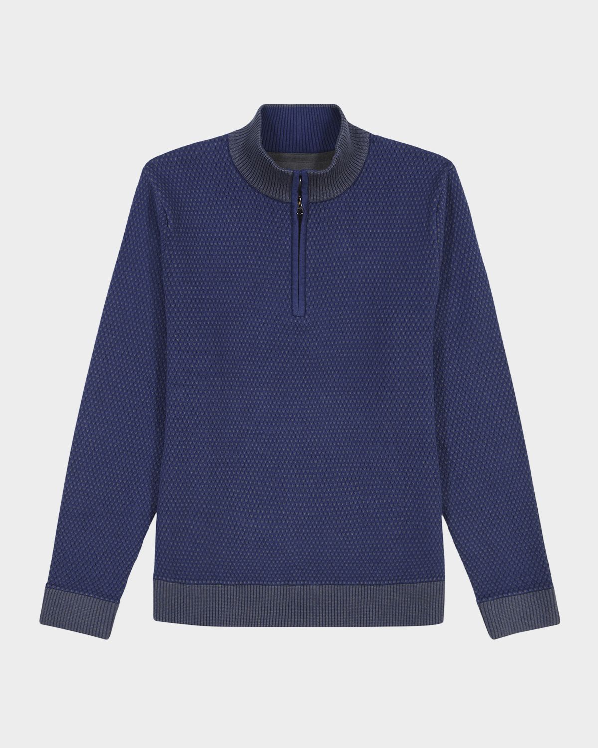 Robert Graham Men 's Walton Texture Knit Quarter-Zip Sweater