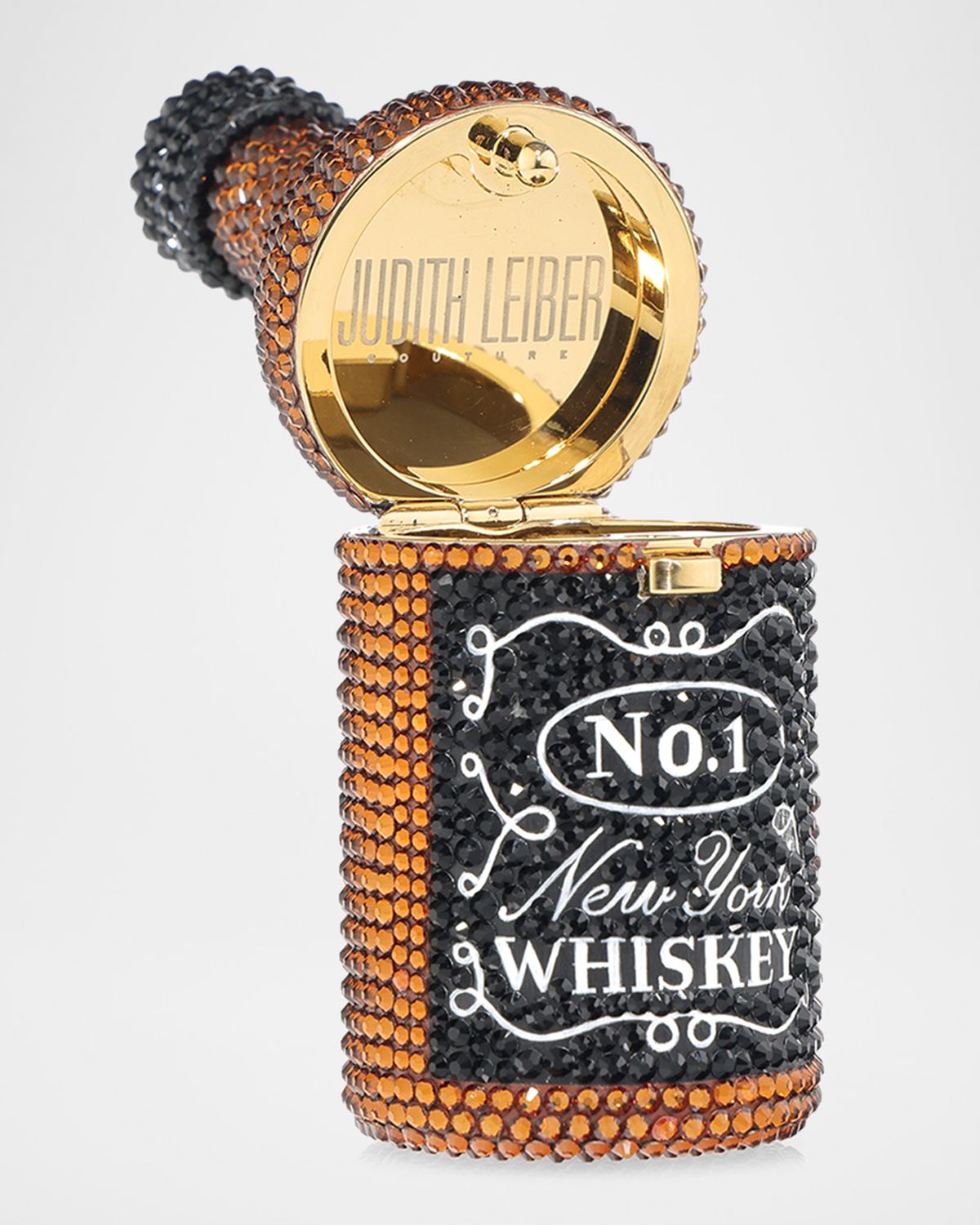 Judith Leiber Couture Mini New York Whiskey Crystal Pillbox
