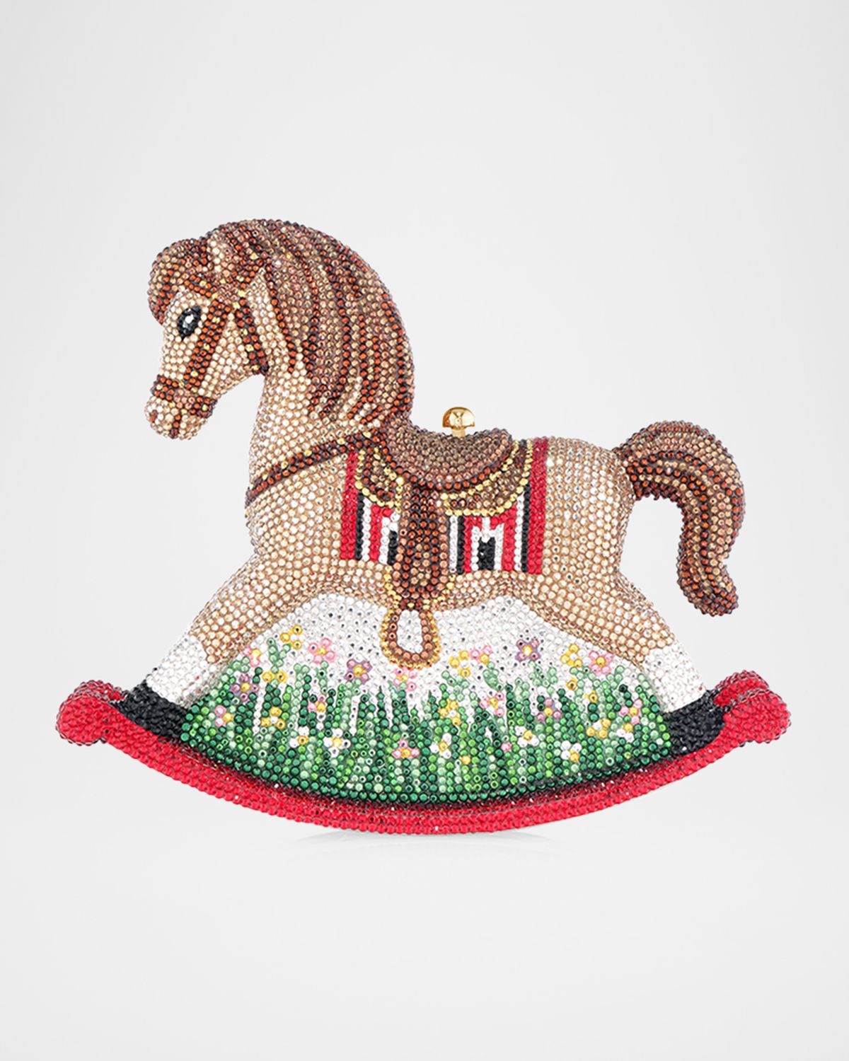 Judith Leiber Couture Rocking Horse Crystal Clutch Bag