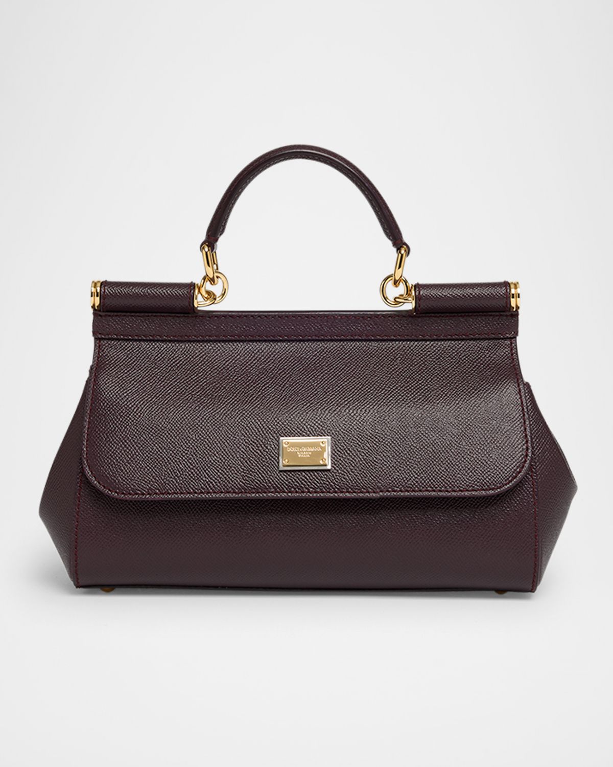 Dolce & Gabbana Sicily Leather Top-Handle Bag