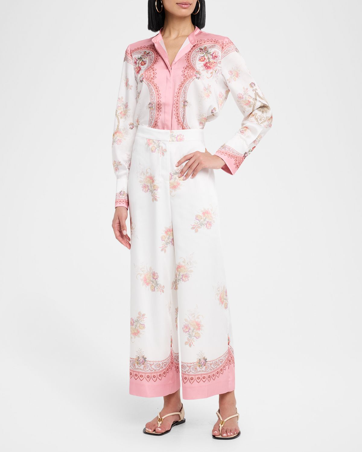 Kobi Halperin Zoe Cropped Floral-Print Pants