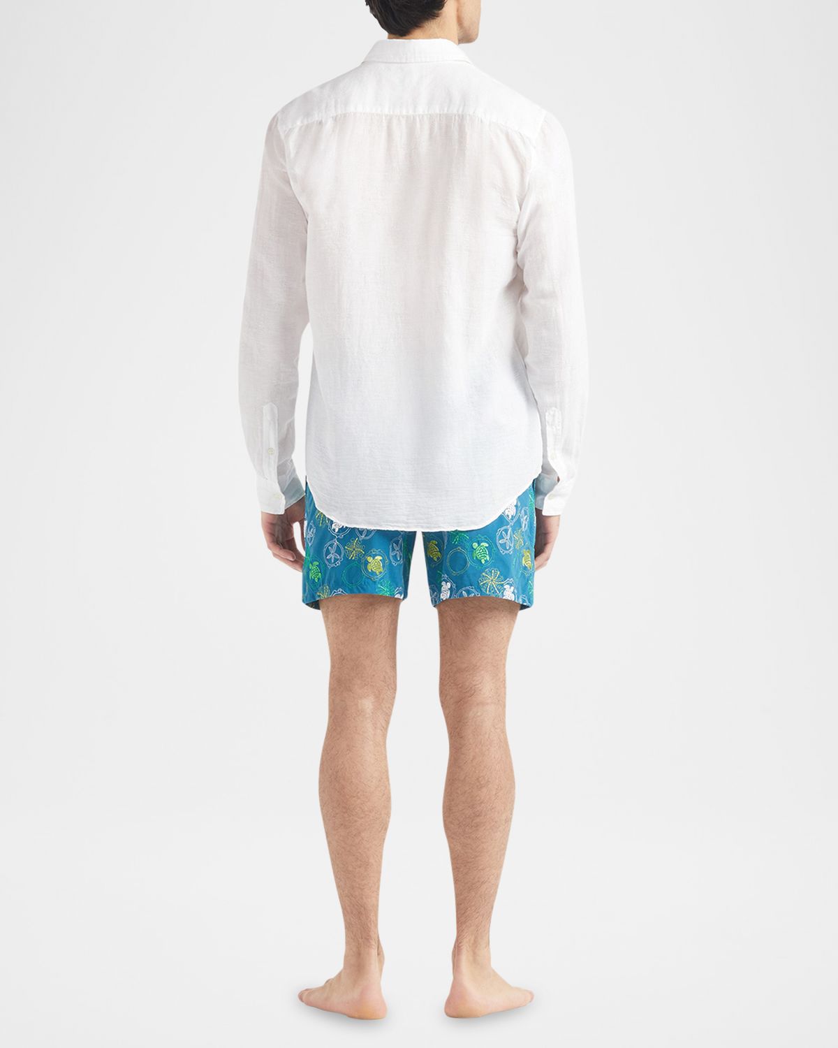 Vilebrequin Men 's Cotton-Linen Solid Sport Shirt