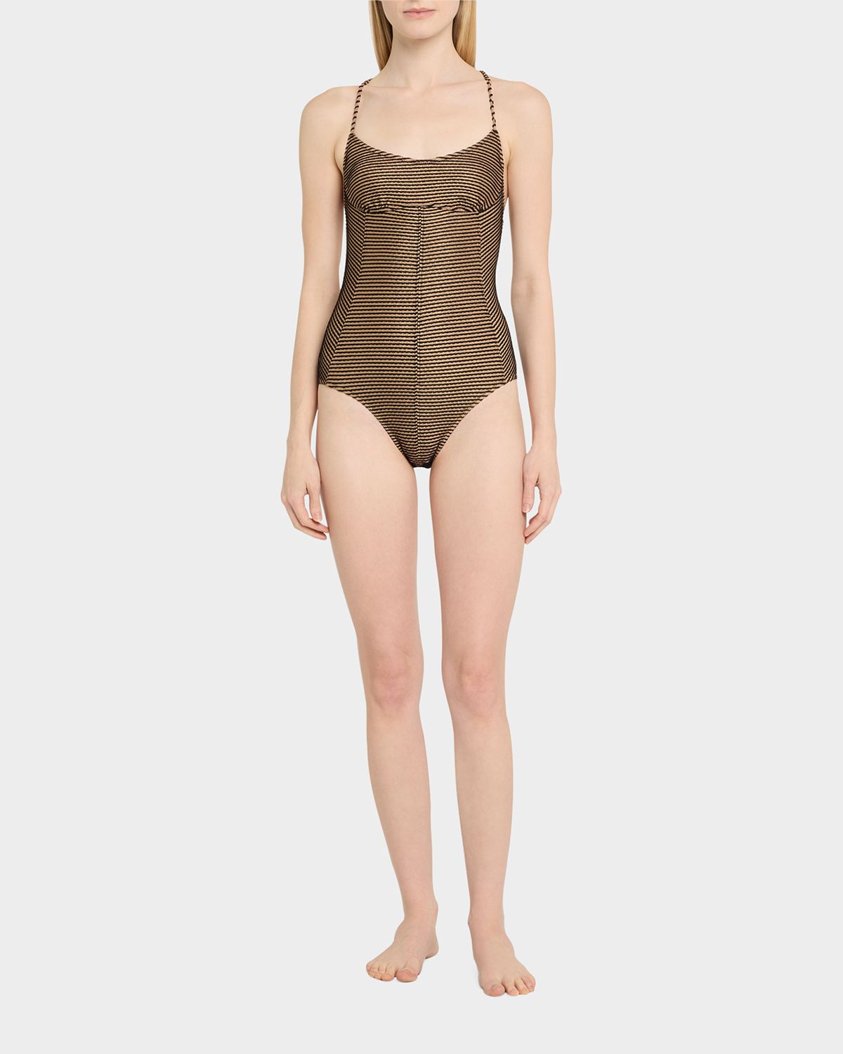Ulla Johnson Positano Scalloped One-Piece Swimsuit