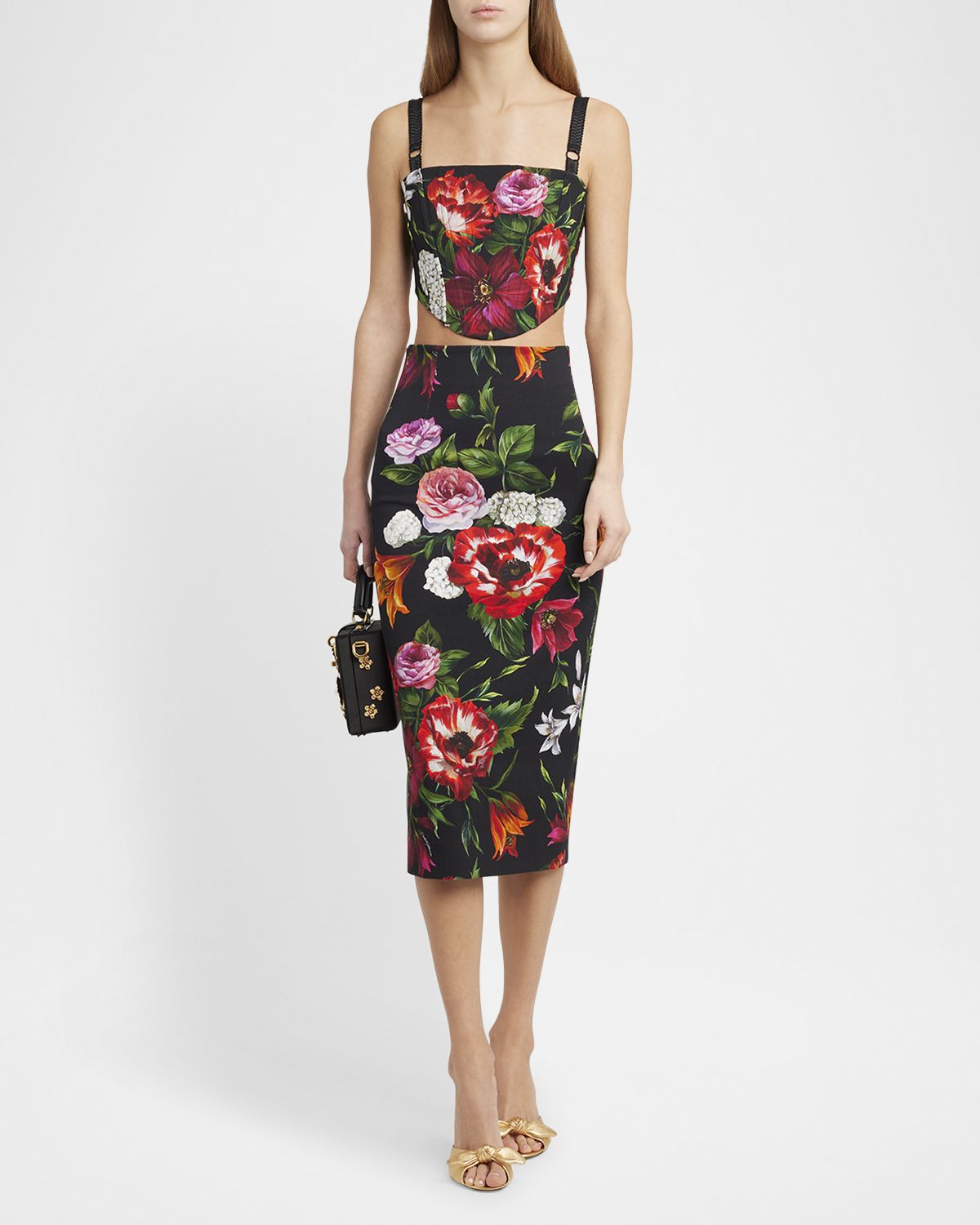 Dolce & Gabbana Stanemoni Gigli Floral Midi Skirt