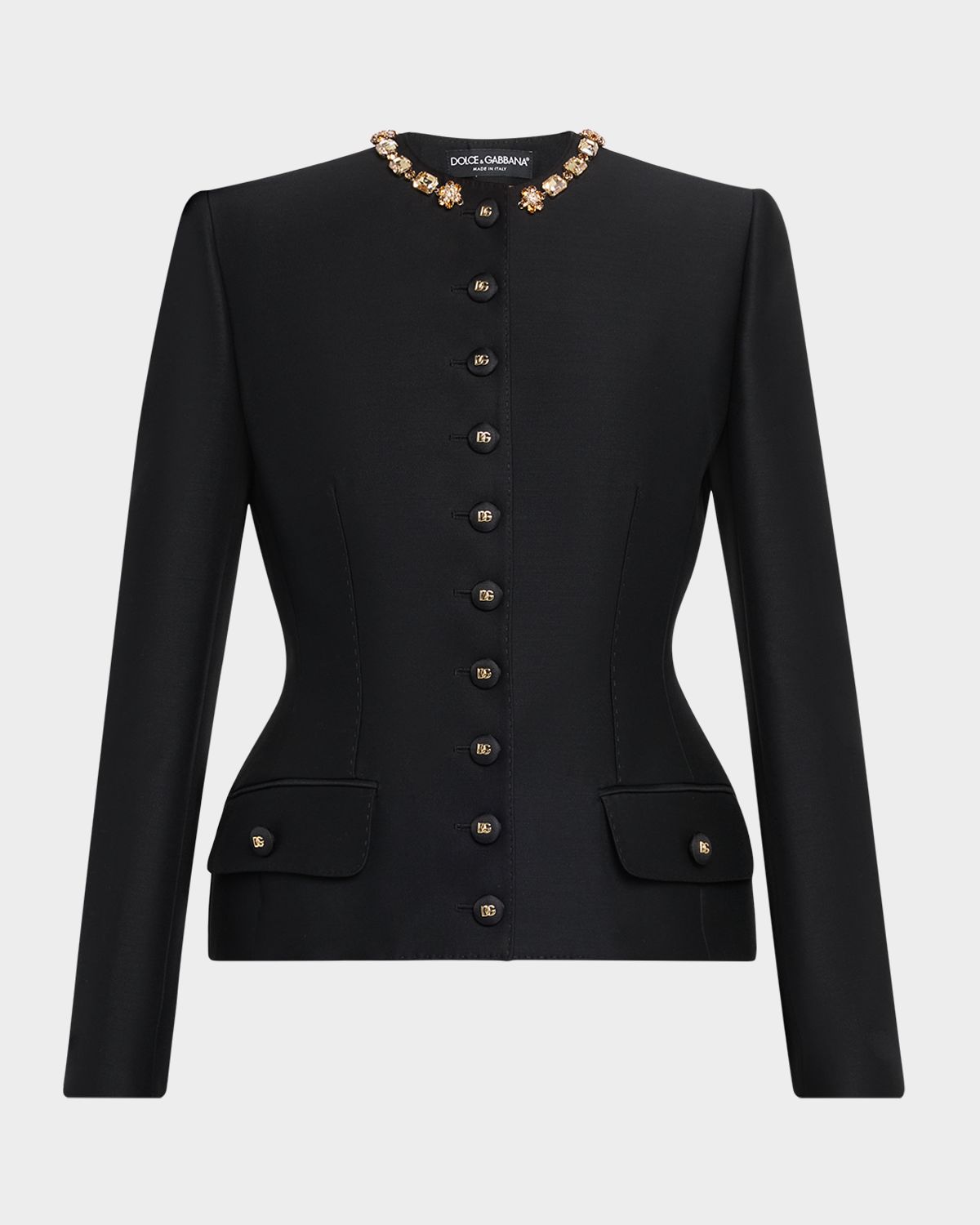 Dolce & Gabbana Tailored Crystal-Embellished Blazer