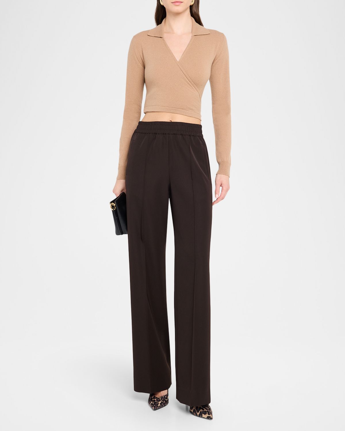 Dolce & Gabbana Straight-Leg Gabardine Pull-On Pants