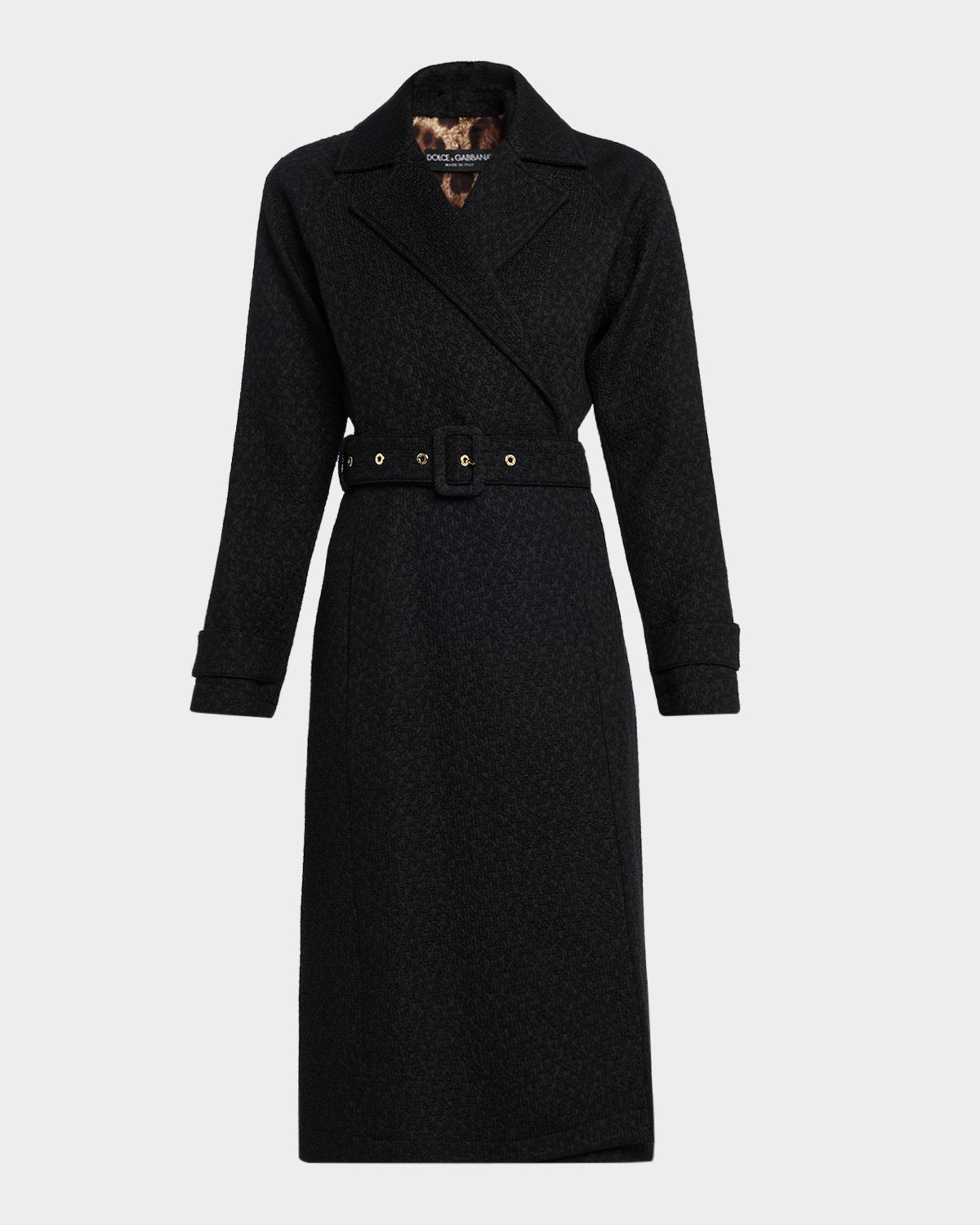 Dolce & Gabbana Rachel Bottoné Tweed Trench Coat