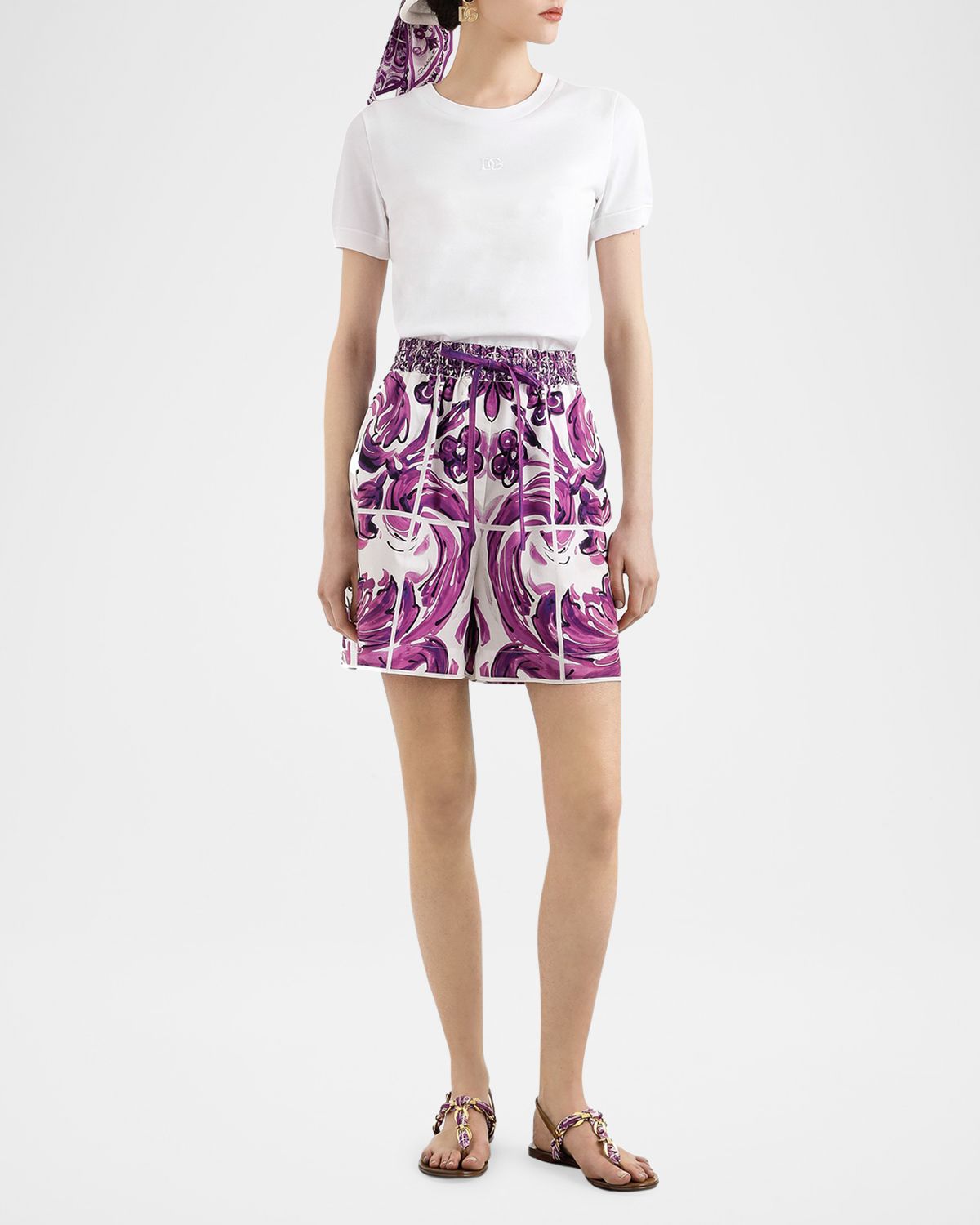 Dolce & Gabbana DG Rib Jersey Short-Sleeve T-Shirt