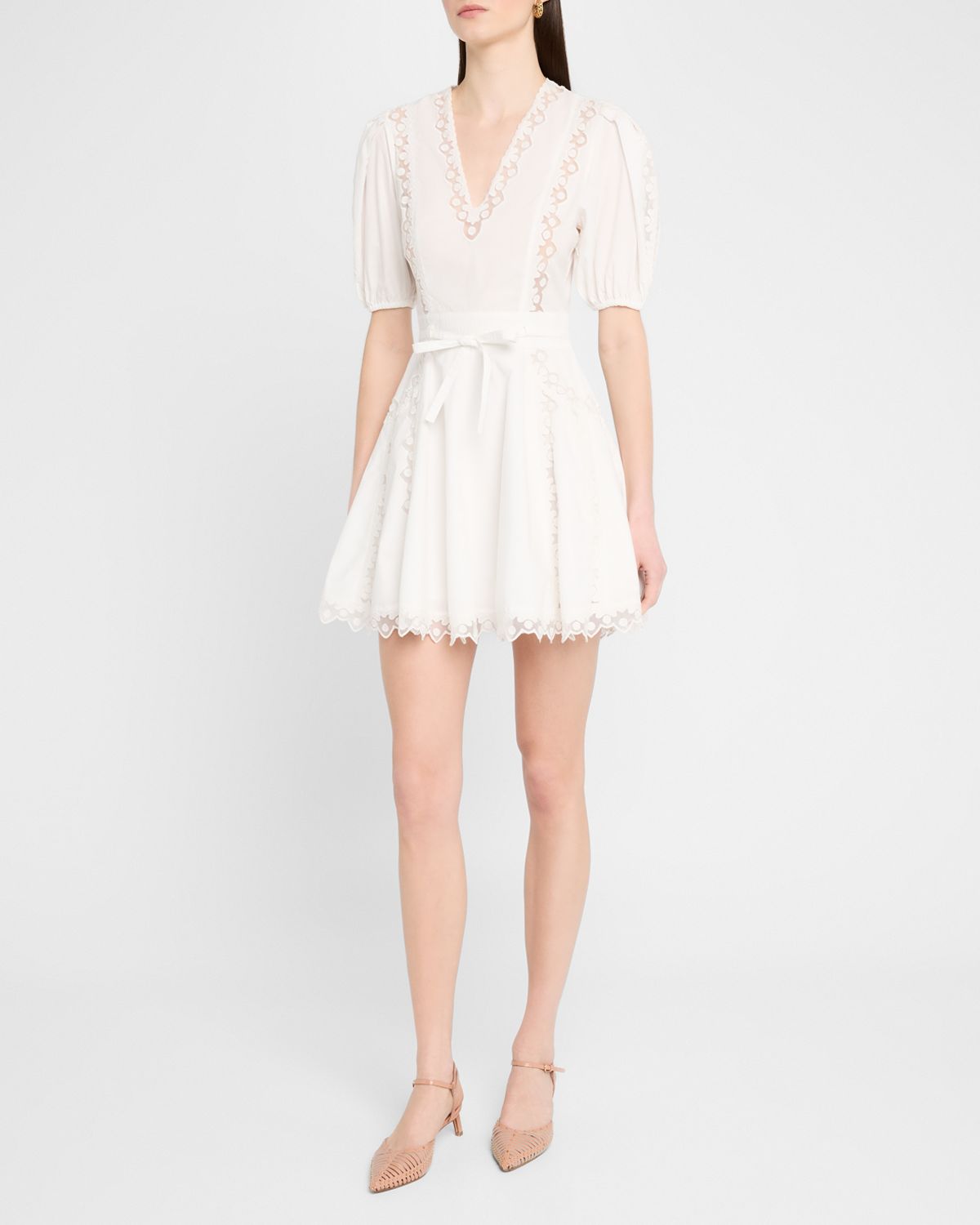 Ulla Johnson Camila Short-Sleeve Mini Dress