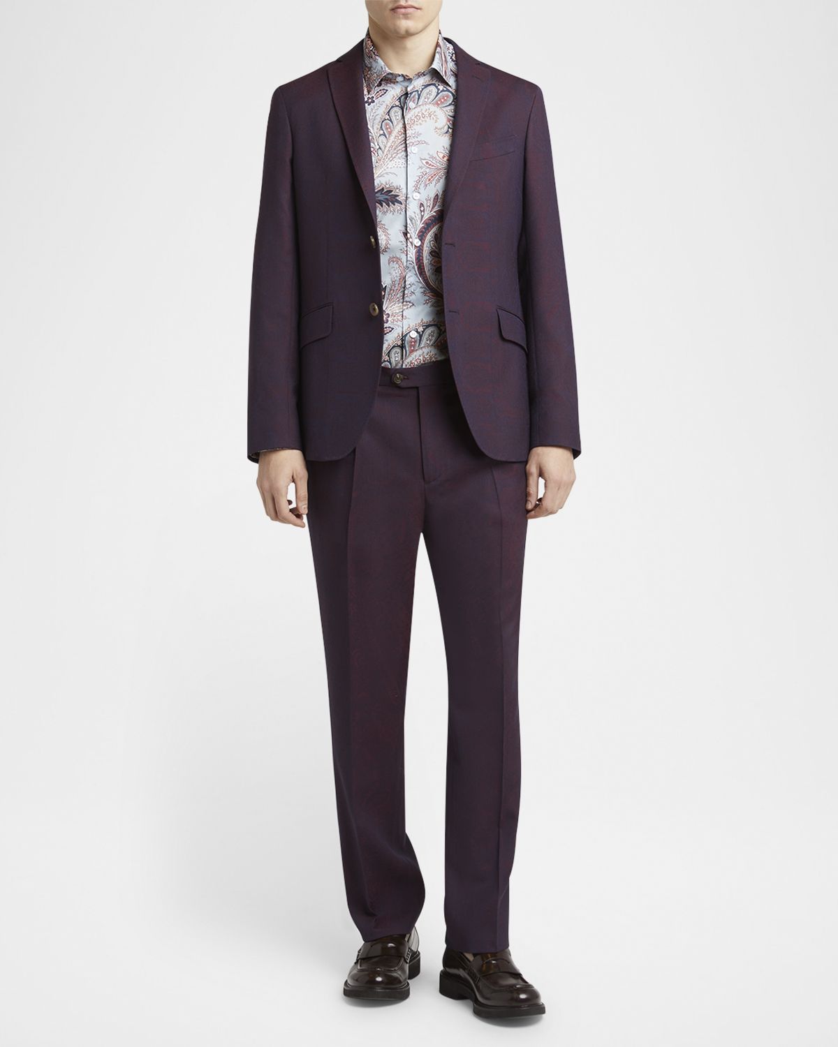 Etro Men 's Cotton Multi-Paisley Dress Shirt