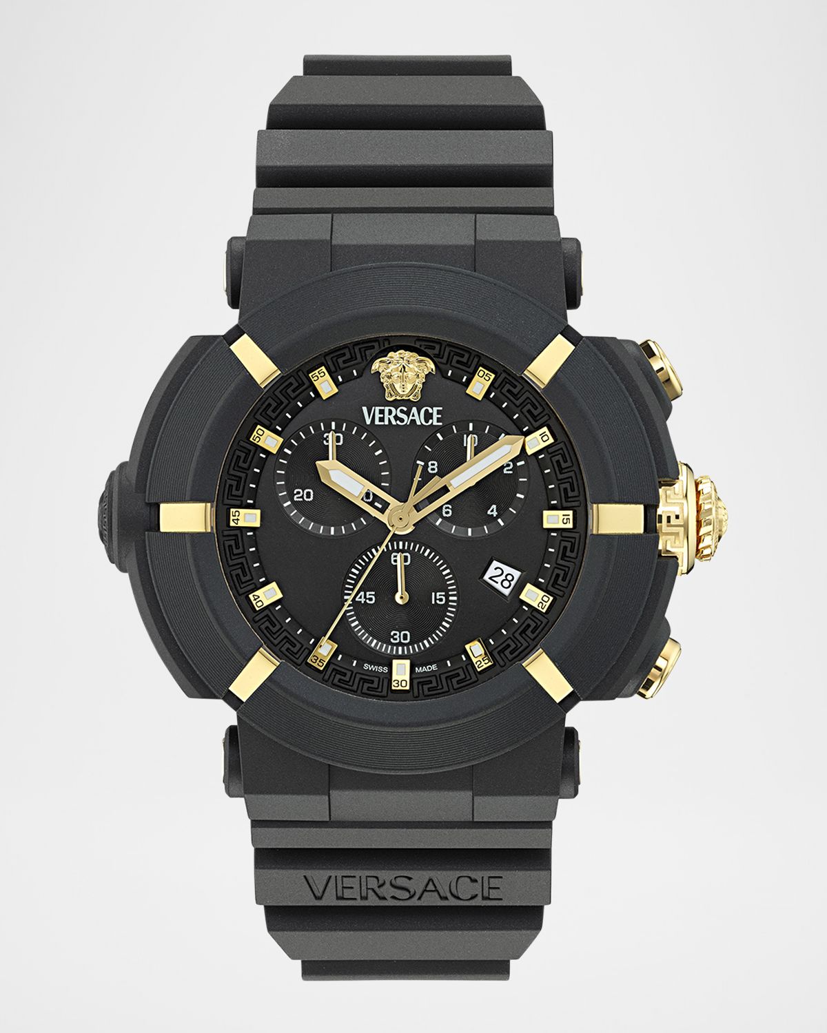 Versace Real Active Chrono 45MM Black Ecoceramic Watch
