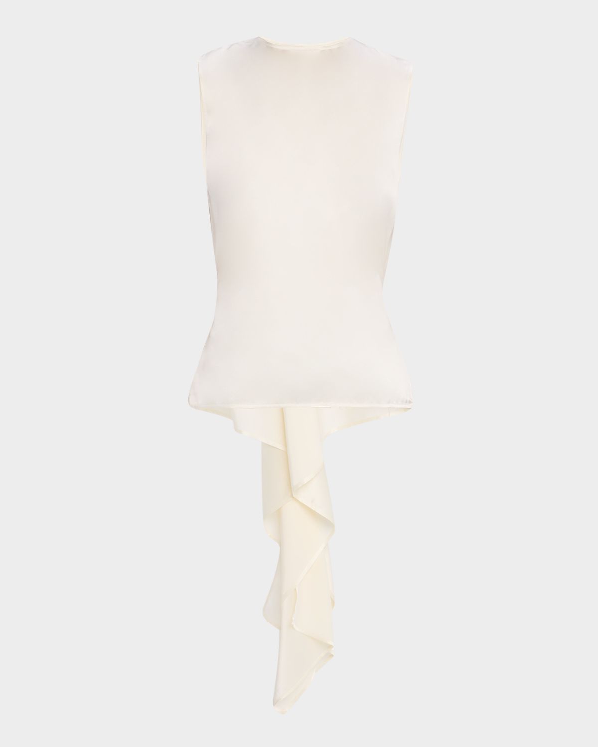 Helmut Lang Sleeveless Draped Silk Scarf Top | Thumbnail 6