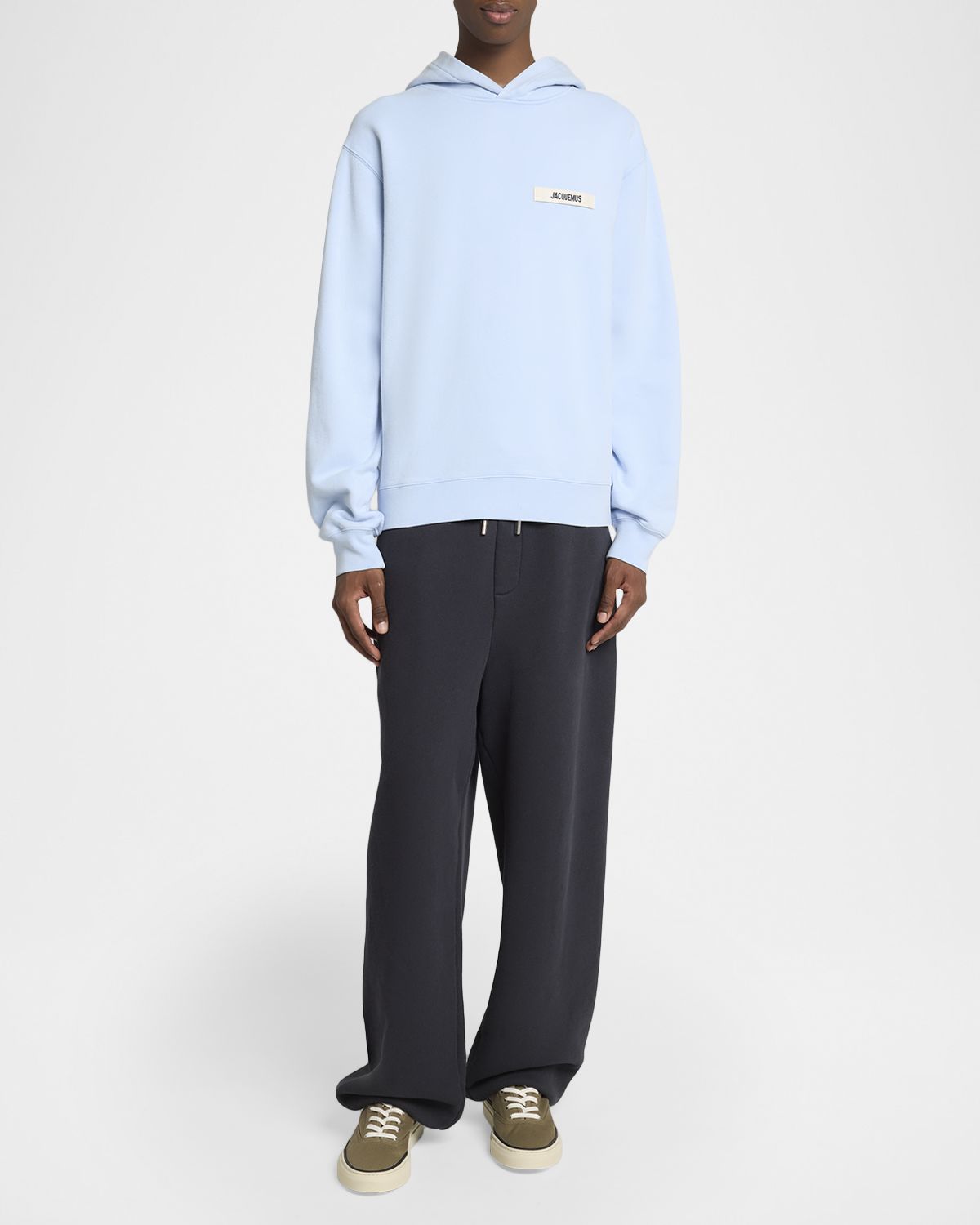 Jacquemus Men 's Grosgrain Logo Cotton Hoodie | Thumbnail 5 Jacquemus Men 's Grosgrain Logo Cotton Hoodie | Thumbnail 5