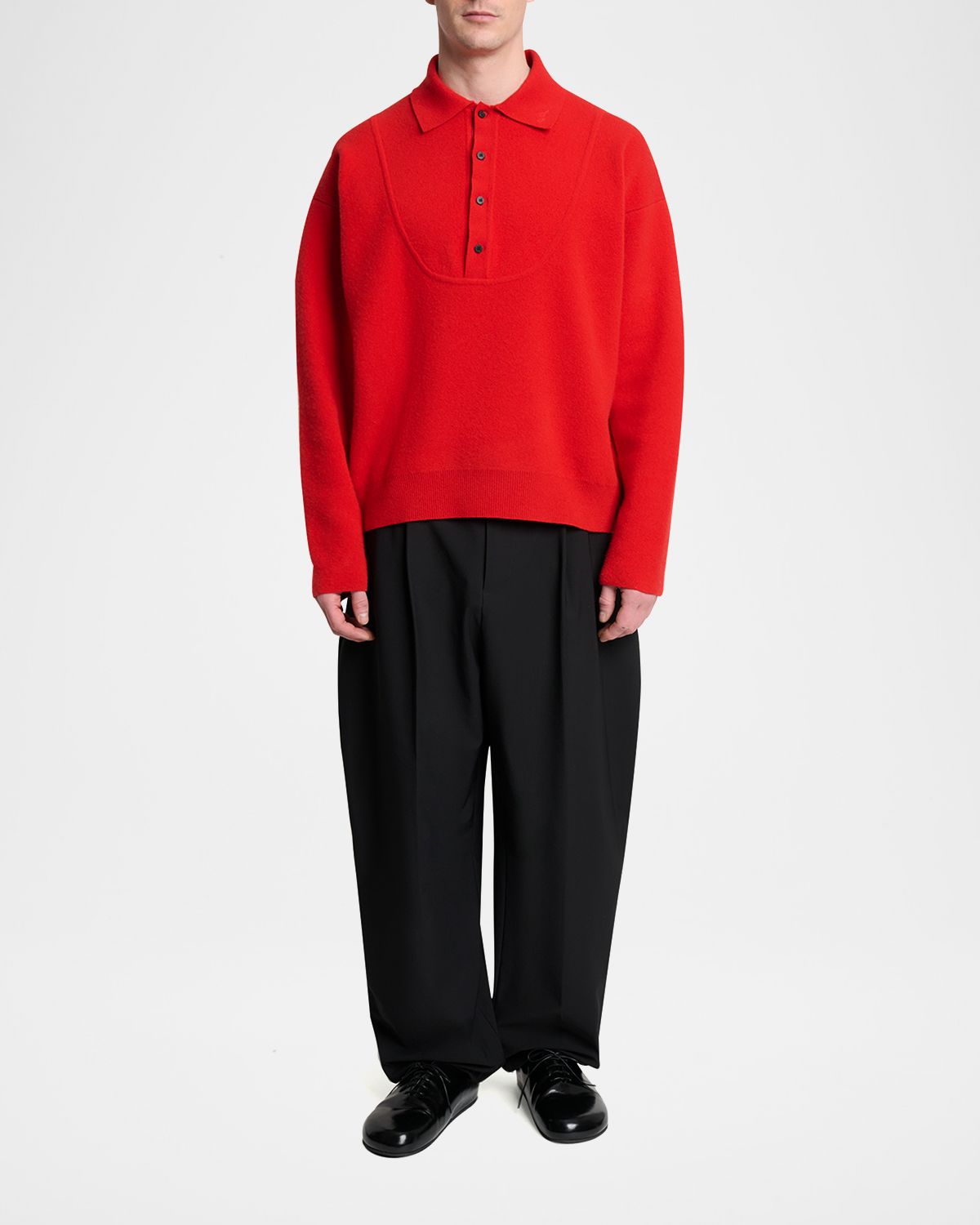 Jacquemus Men 's Doppio Wool and Nylon Cardigan