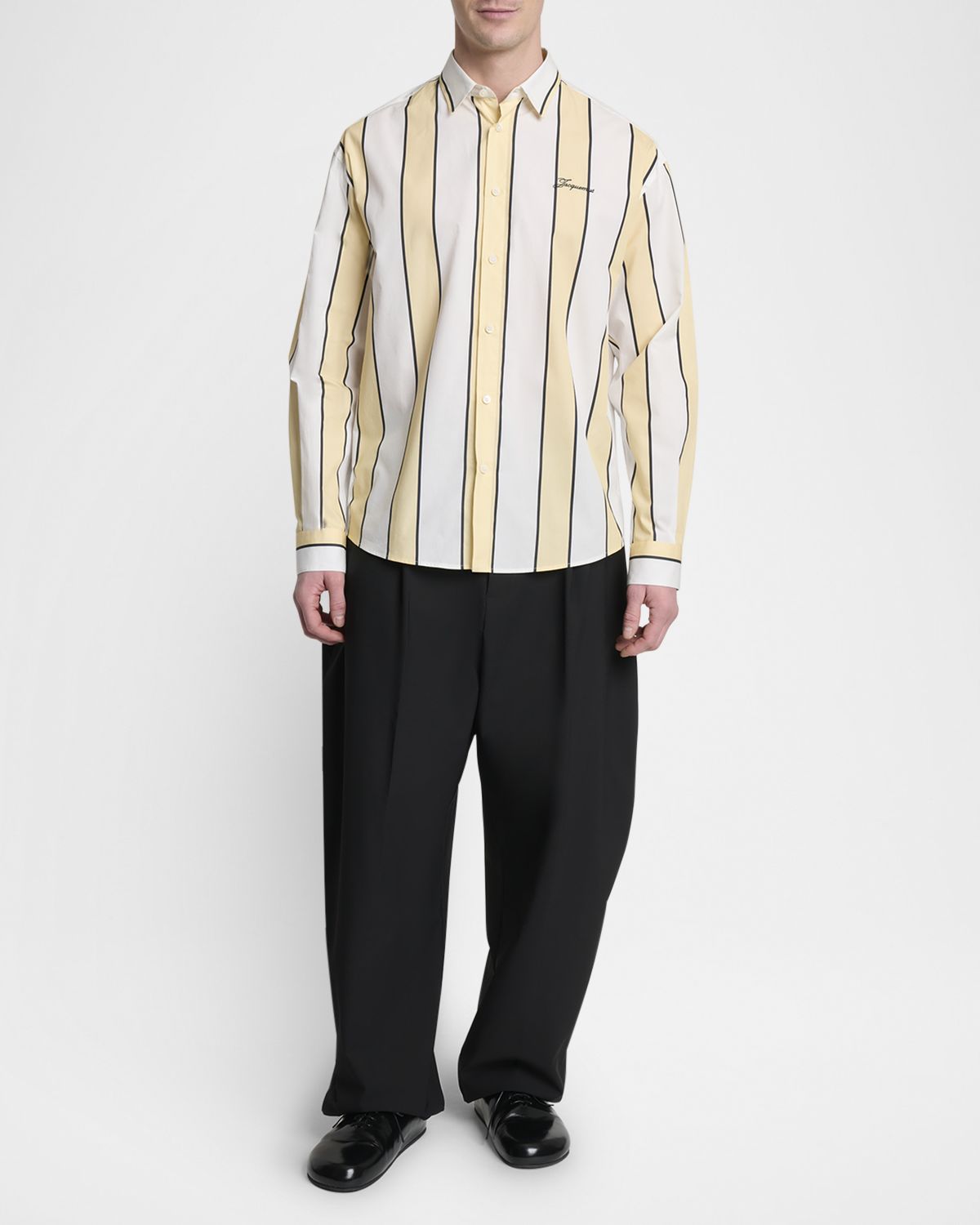 Jacquemus Men 's The Simon Stripe Poplin Button-Down Shirt