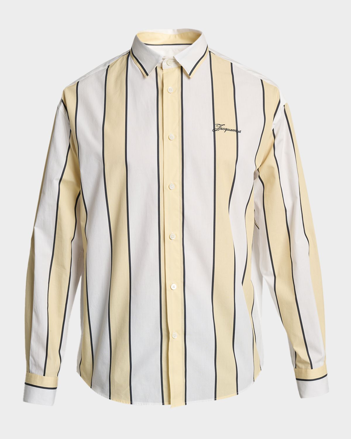 Jacquemus Men 's The Simon Stripe Poplin Button-Down Shirt