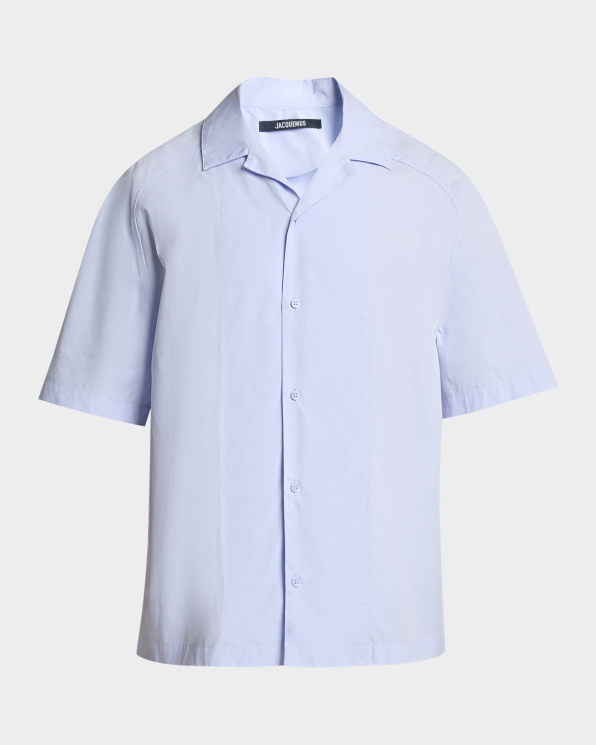 Jacquemus Men 's The Fonccio Poplin J-Embroidered Camp Shirt