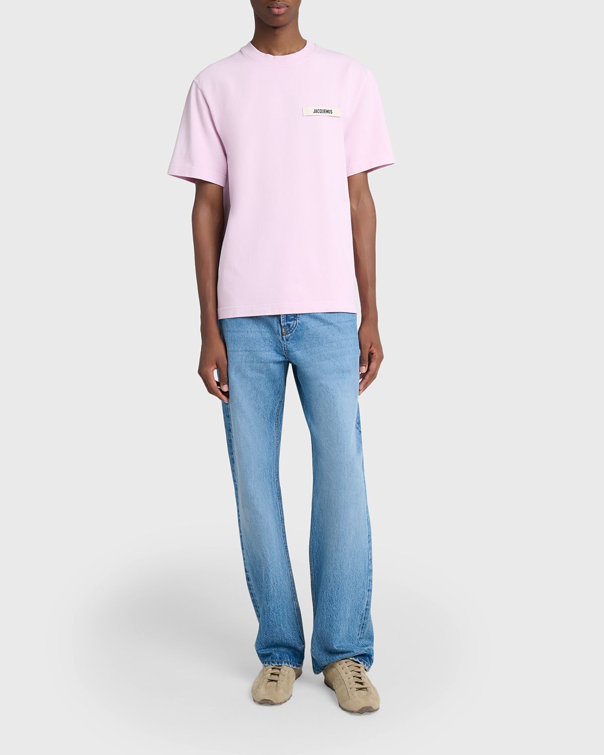 Jacquemus Men 's Grosgrain Logo Crewneck T-Shirt - Men's Clothing