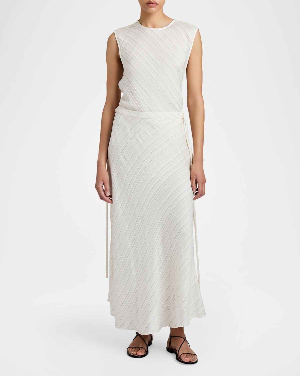 Proenza Schouler White Label Kaia Woven Stripe Midi Skirt