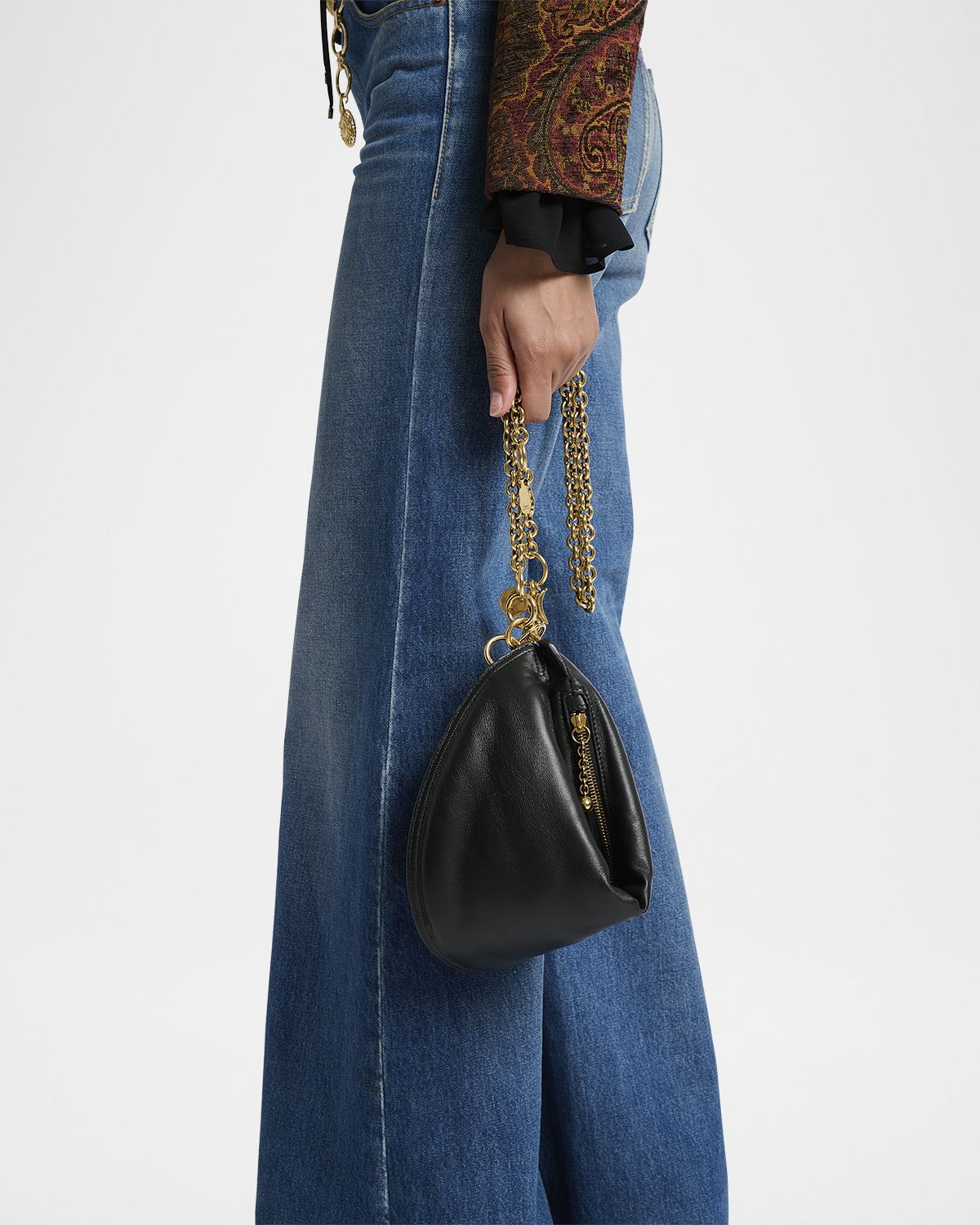 Chloe Icons Half Moon Shoulder Bag in Lambskin