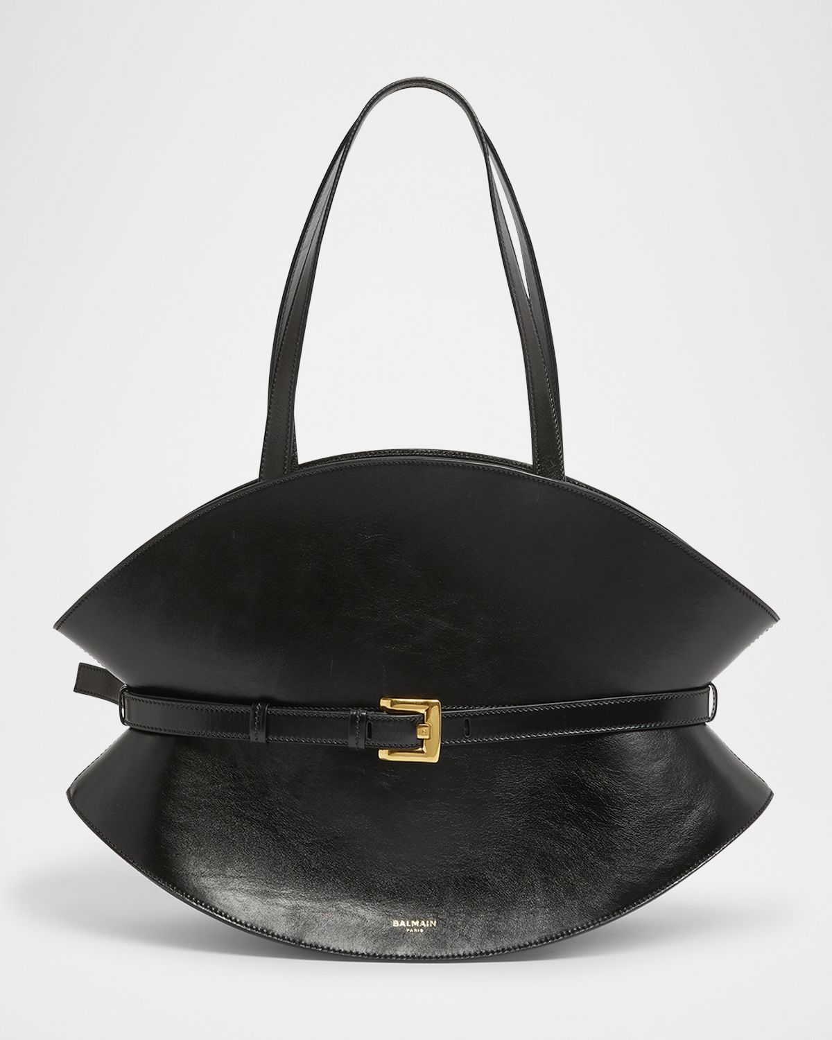 Balmain Shuffle Medium Belt Shoulder Bag in Calfskin