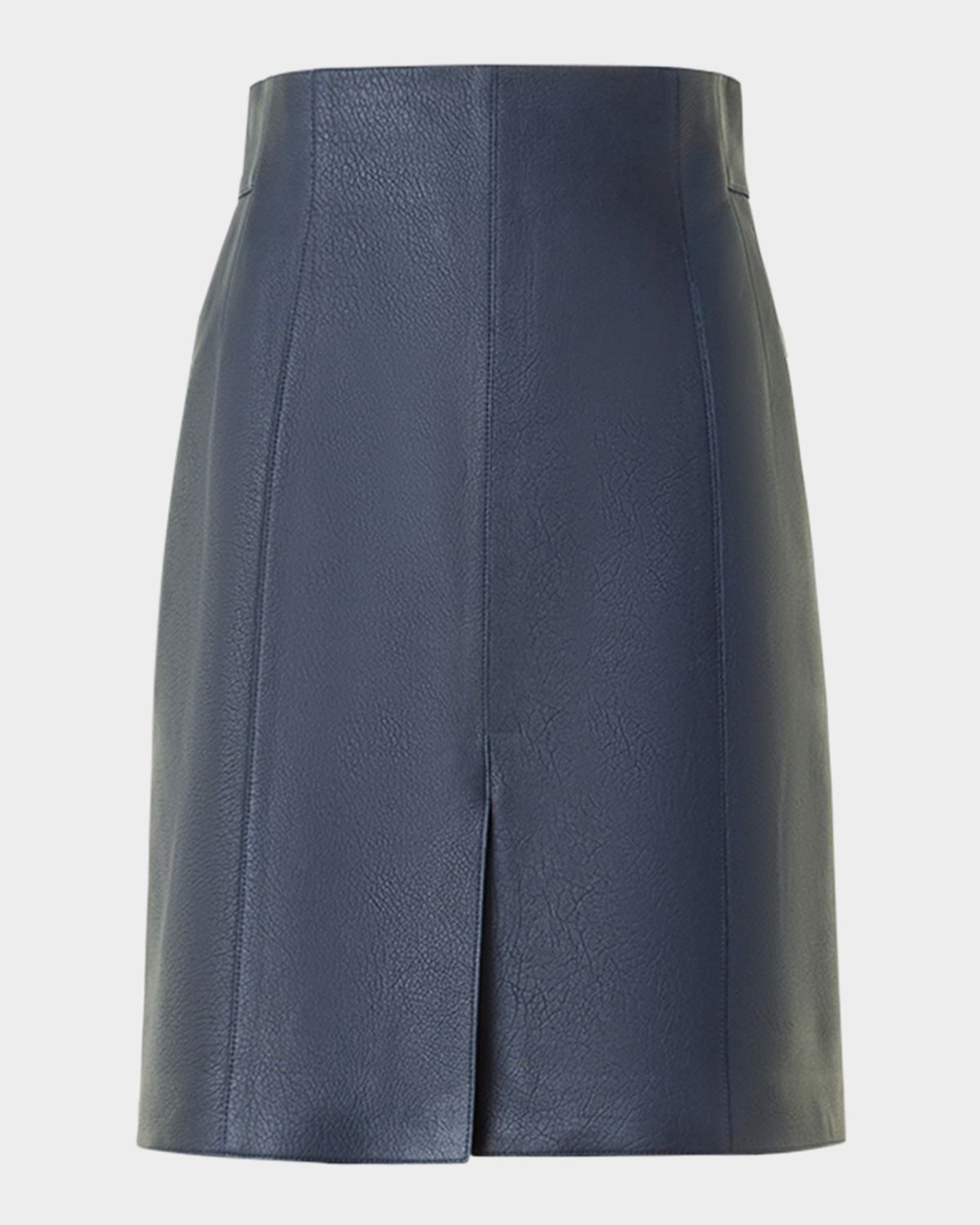 Akris Lamb Nappa Leather A-Line Skirt