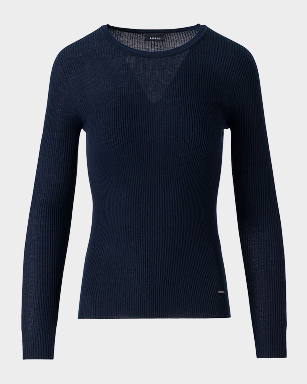 Akris Seamless Rib Knit Fitted Sweater