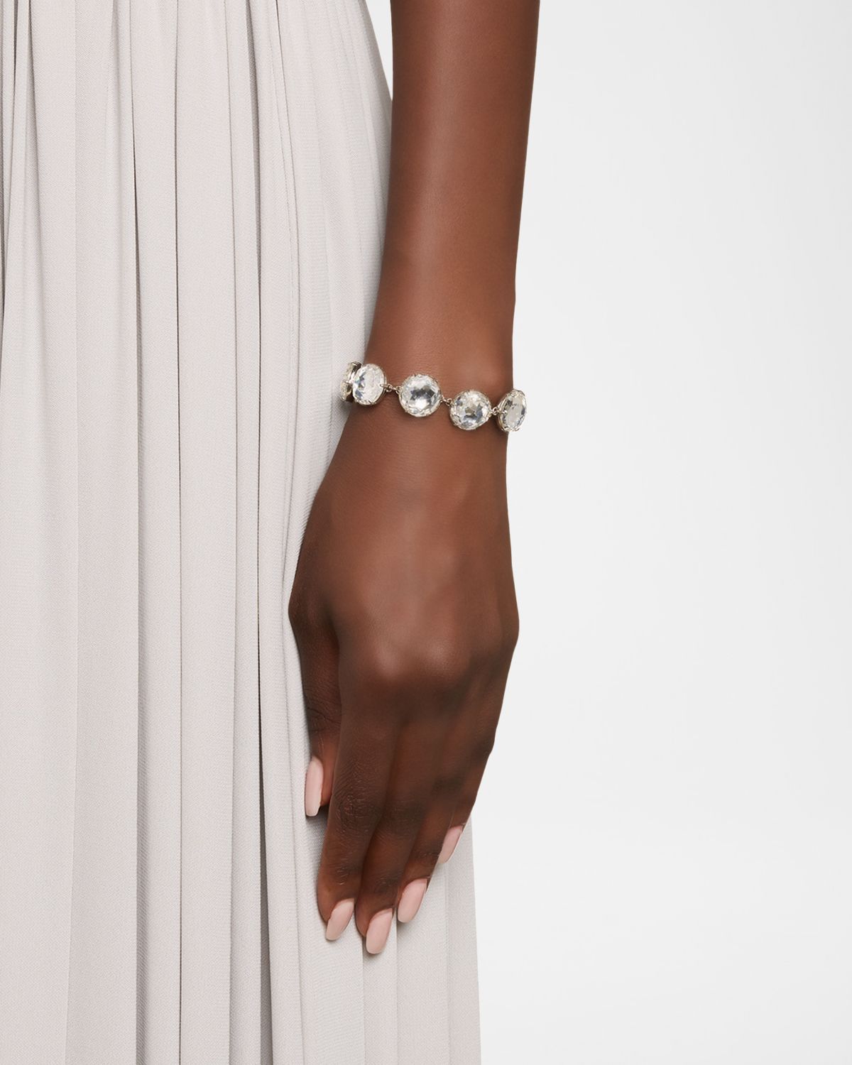 Oscar de la Renta Crystal Bracelet, Silver