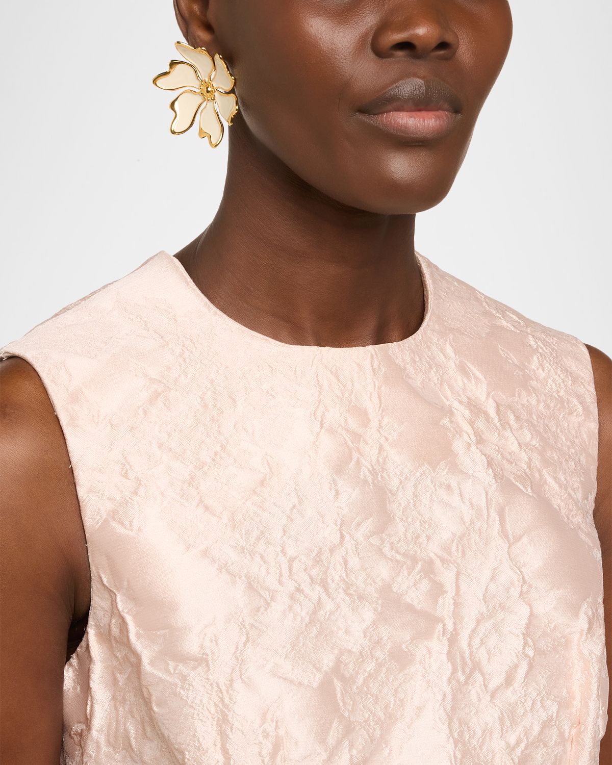 Oscar de la Renta Large Cherry Blossom Earrings