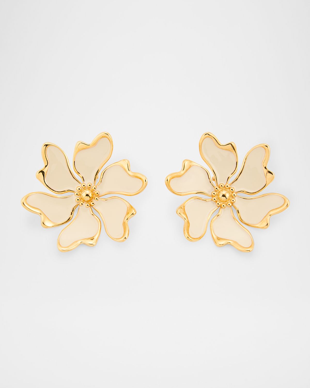 Oscar de la Renta Large Cherry Blossom Earrings
