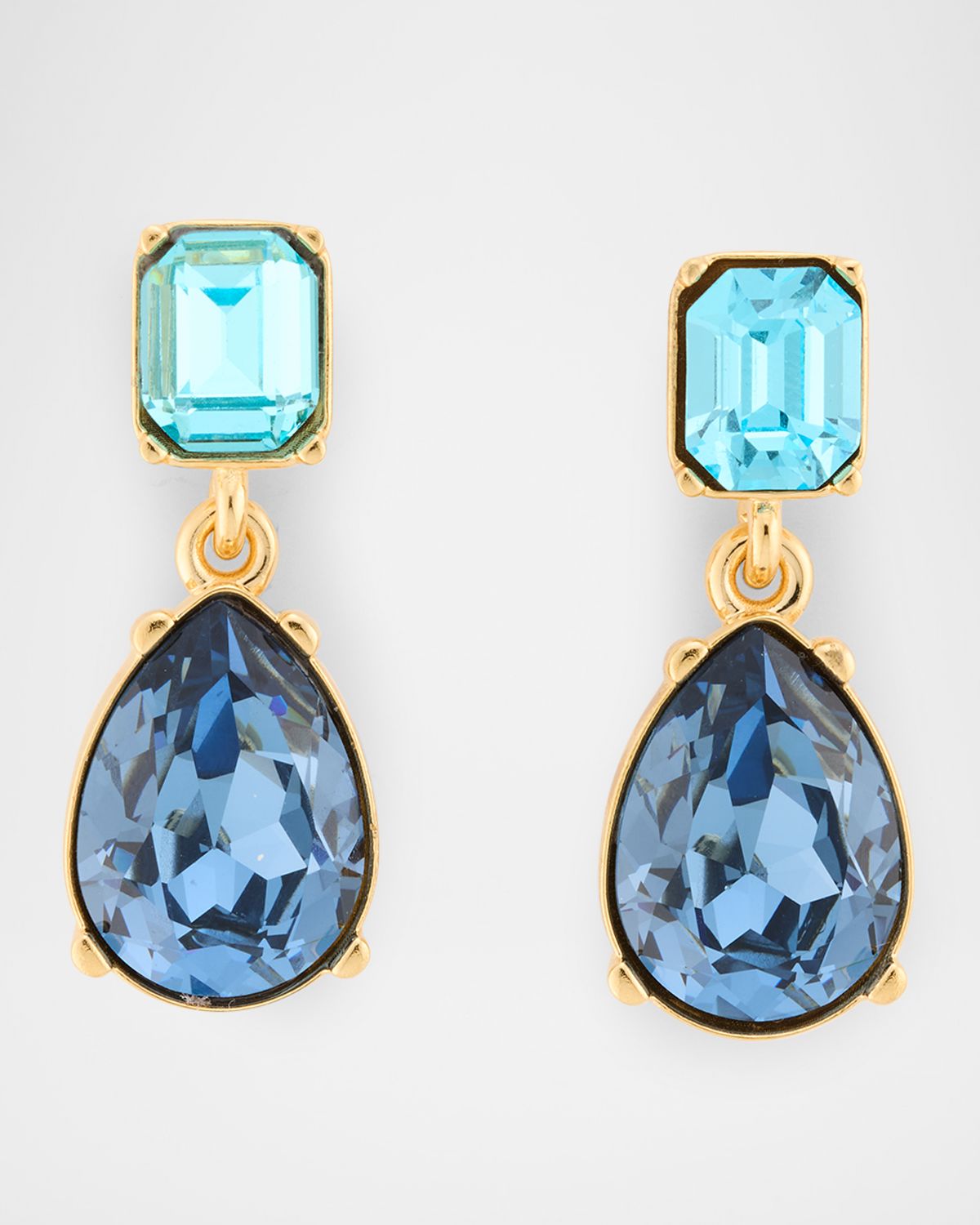 Oscar de la Renta Single Drop Crystal Earrings