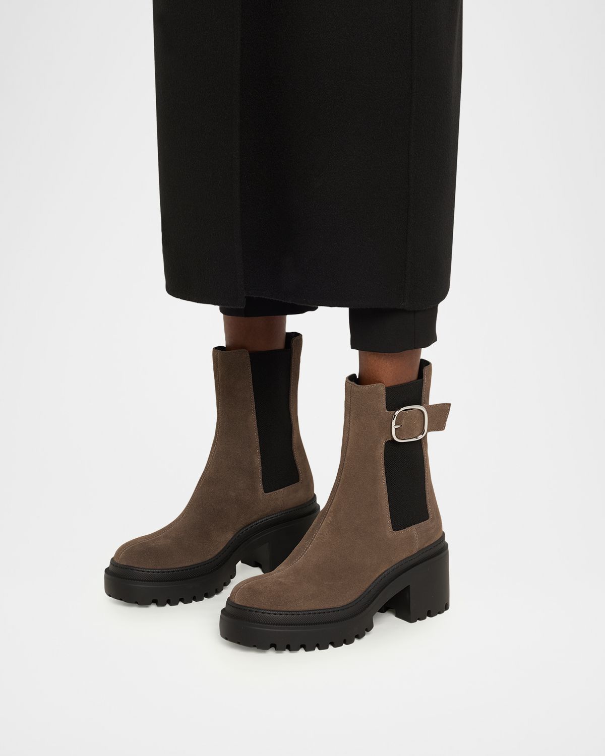 Giuseppe Zanotti Platform Suede Chelsea Boots