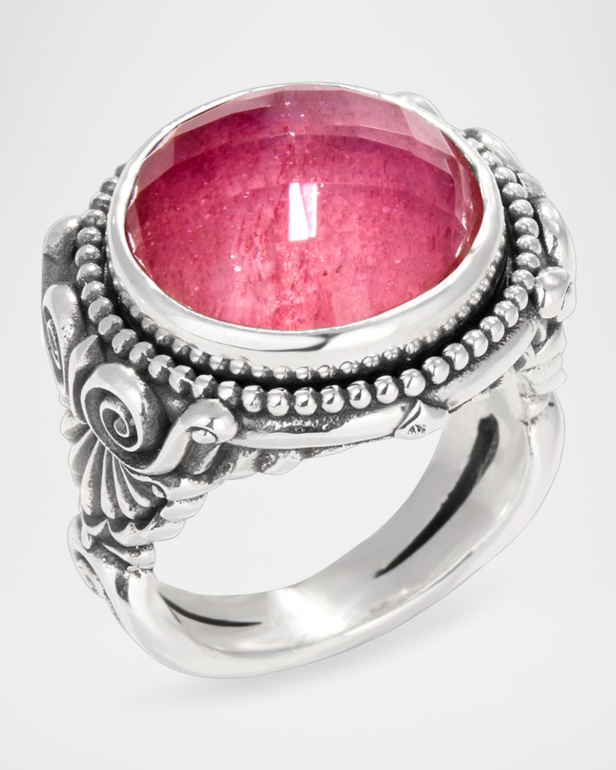 Konstantino Ivy Strawberry Quartz Triplet Ring