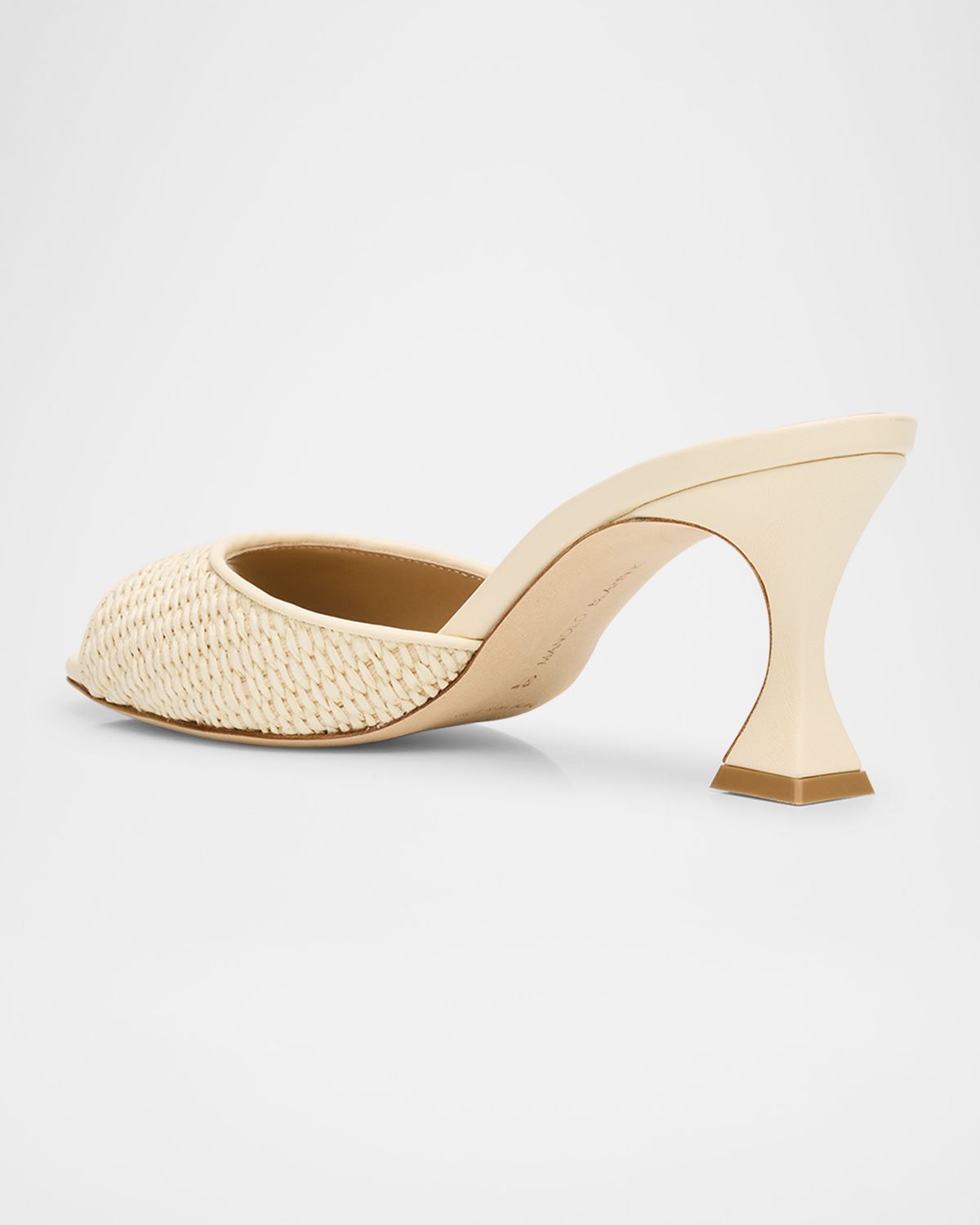 Manolo Blahnik Raffia Jadara Slide Sandals