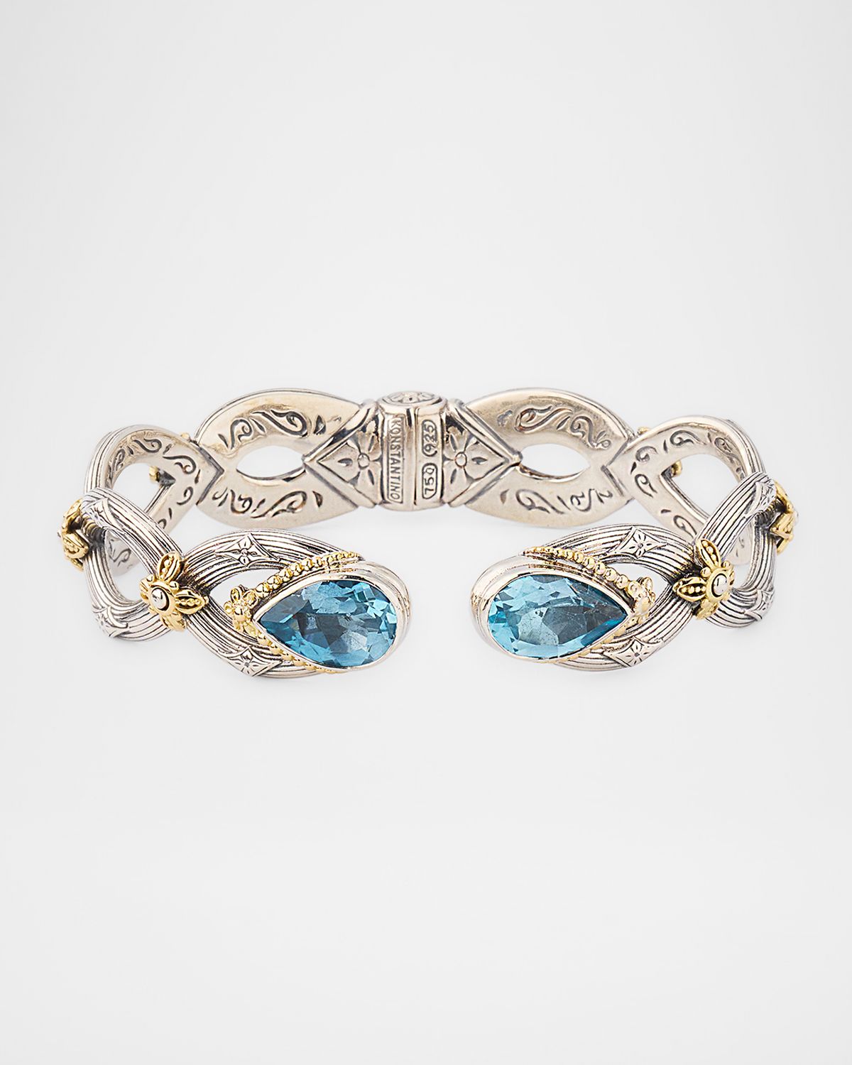 Konstantino Kyma Sky Blue Topaz Cuff Bracelet