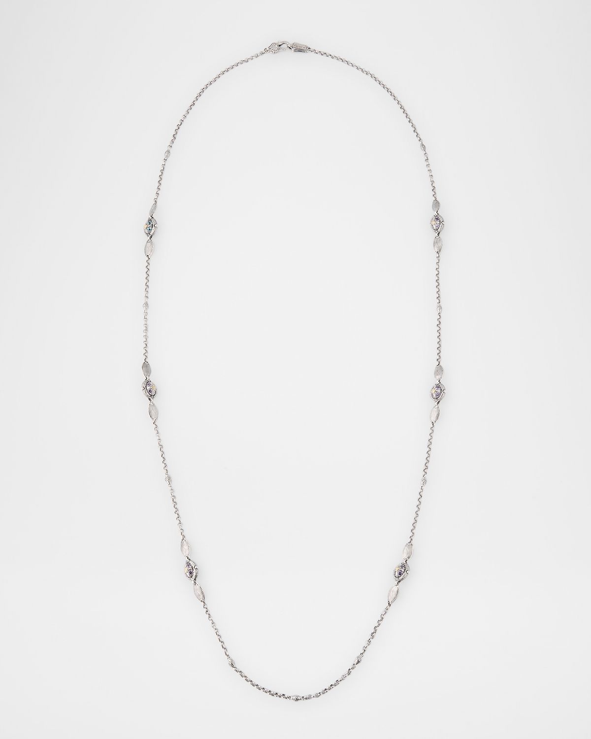 Konstantino Kyma Amethyst, Quartz and Swiss Topaz Necklace