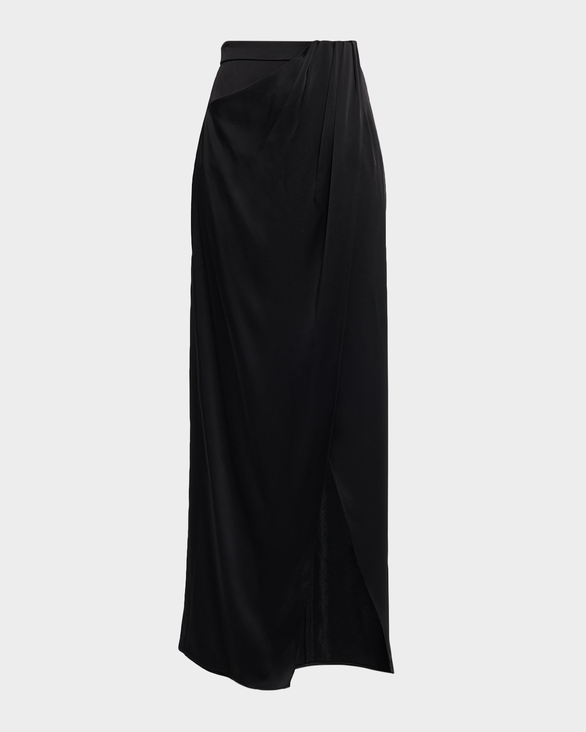 LAPOINTE Satin Wrap Maxi Skirt