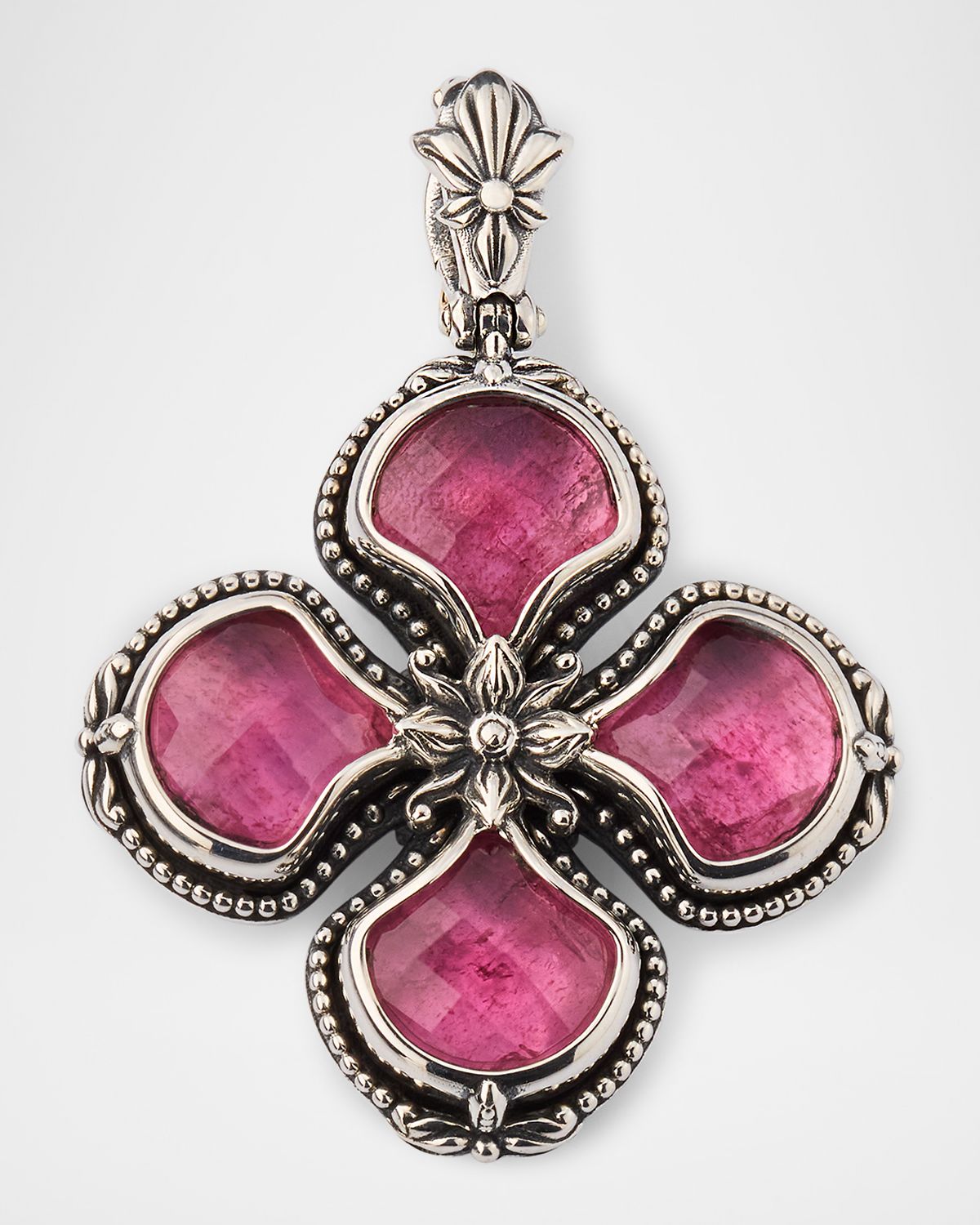Konstantino Ivy Rock Crystal, Strawberry Quartz and MOP Triplet Enhancer