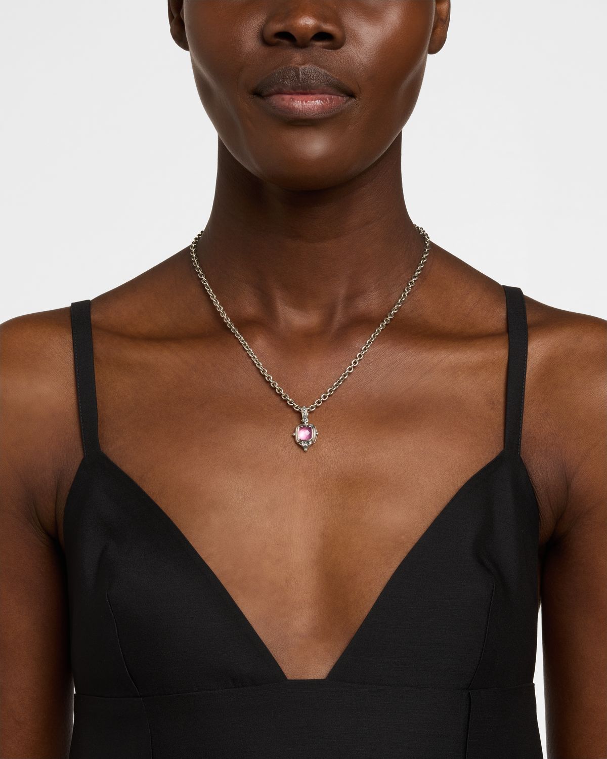 Konstantino Ivy Rock Crystal, Strawberry Quartz and MOP Triplet Enhancer