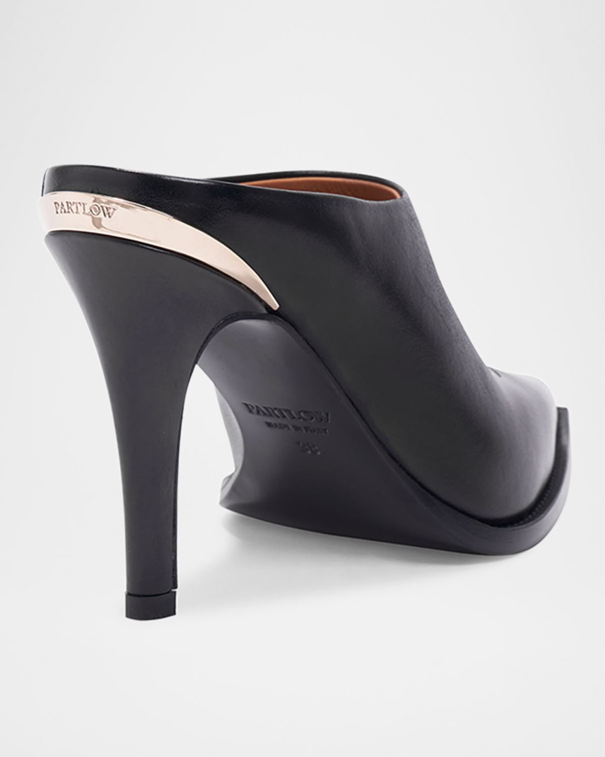 Partlow Lainey Leather Stiletto Western Mules