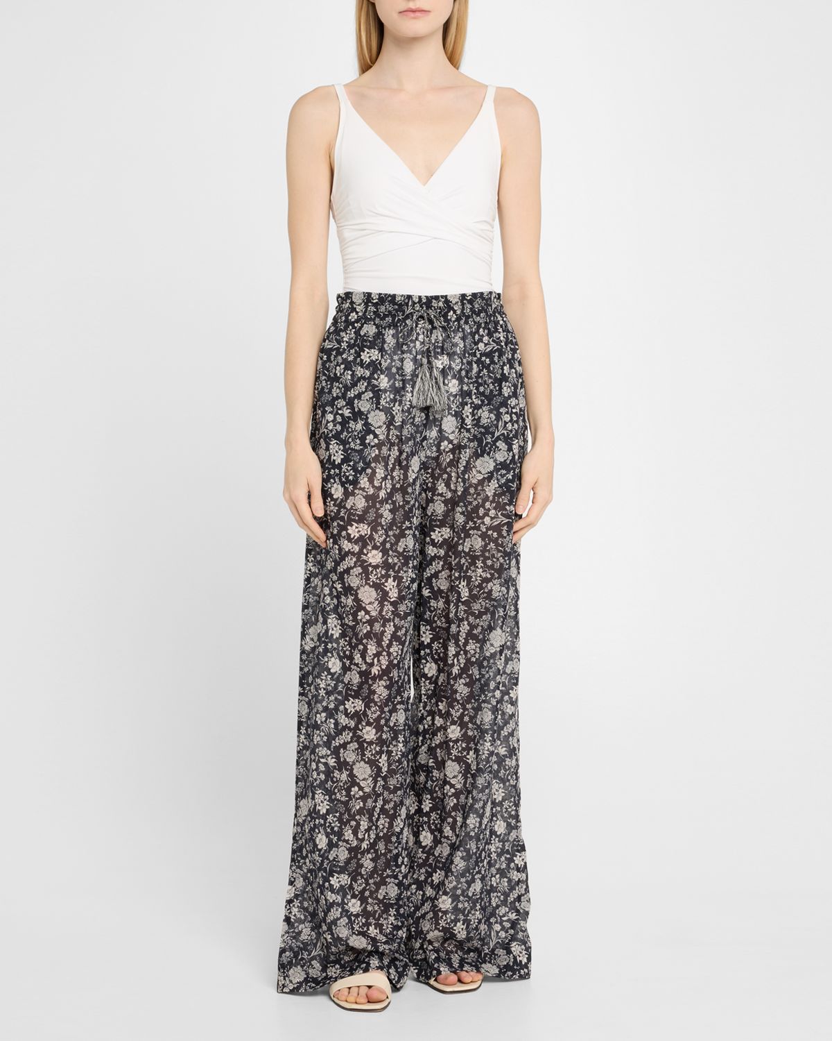 Ulla Johnson Azra Floral Wide-Leg Coverup Pants