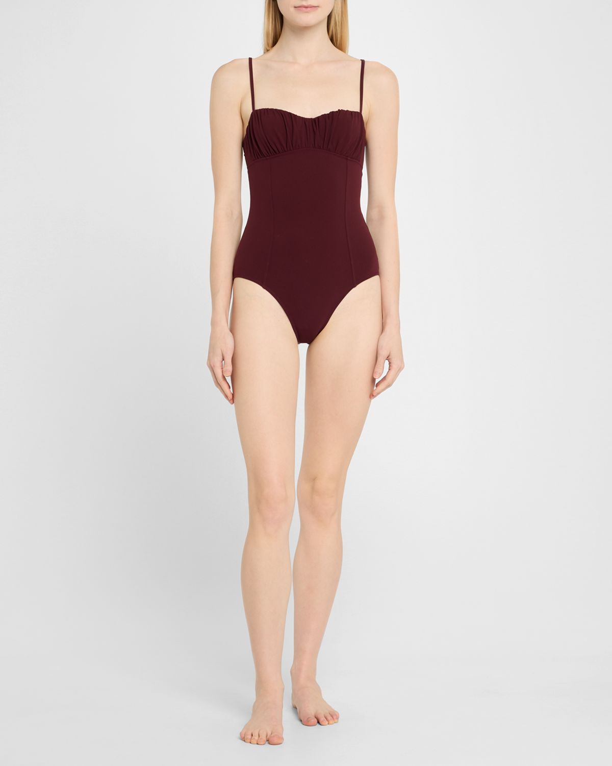 Ulla Johnson Dalila Ruched One-Piece Swimsuit